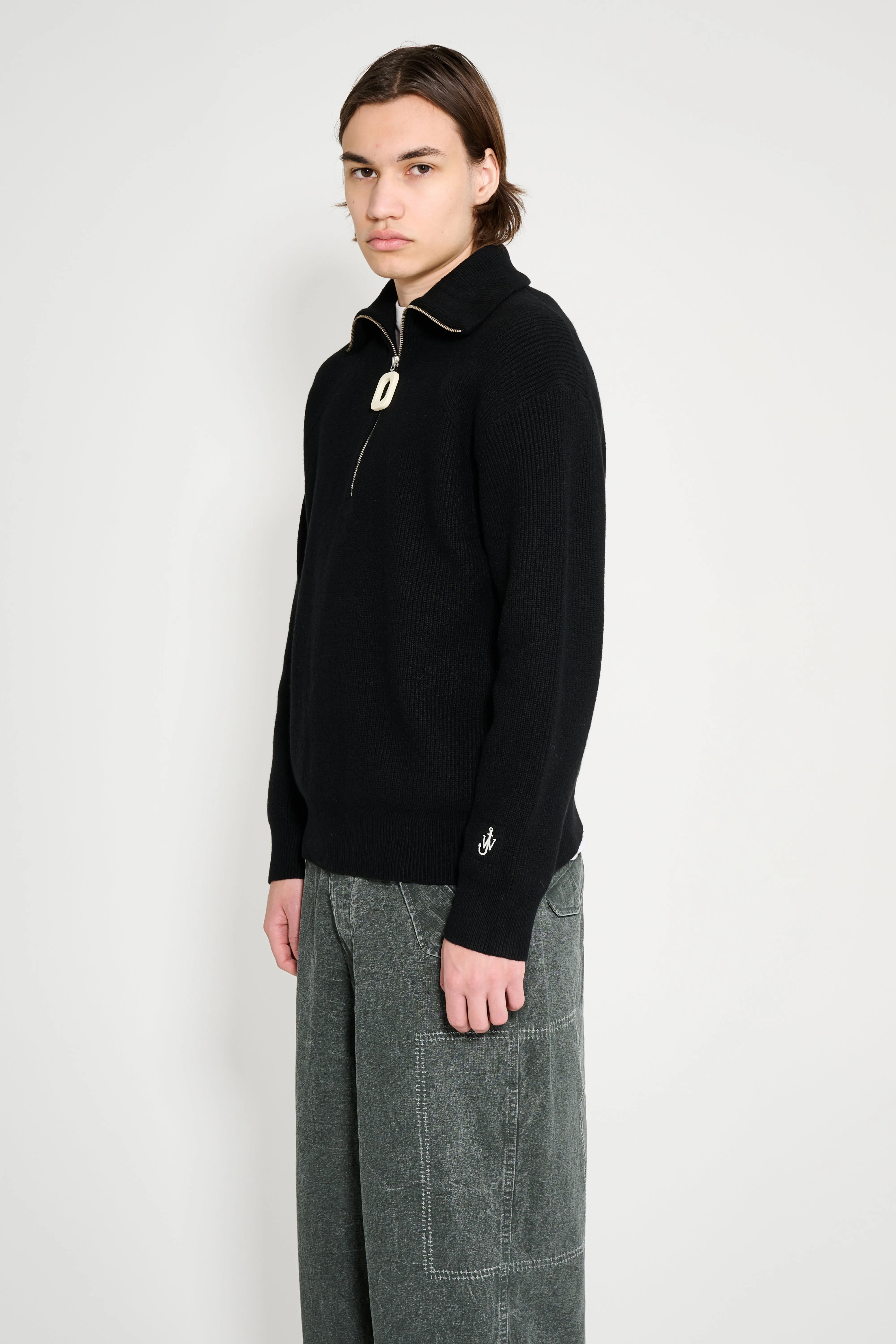 JW Anderson Half Zip Jumper Black sold by Tres Bien product image thumbnail 2