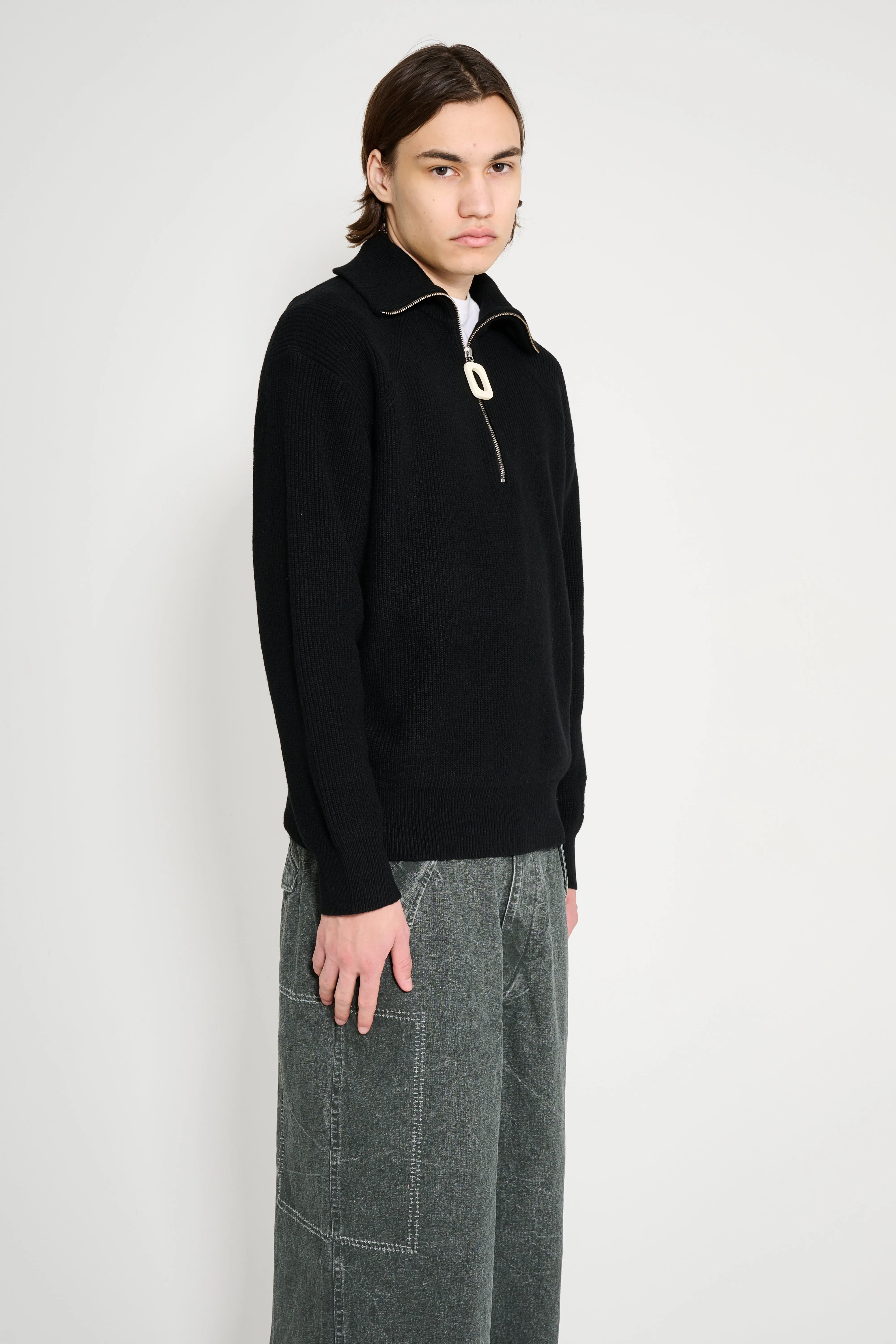 JW Anderson Half Zip Jumper Black sold by Tres Bien product image thumbnail 4