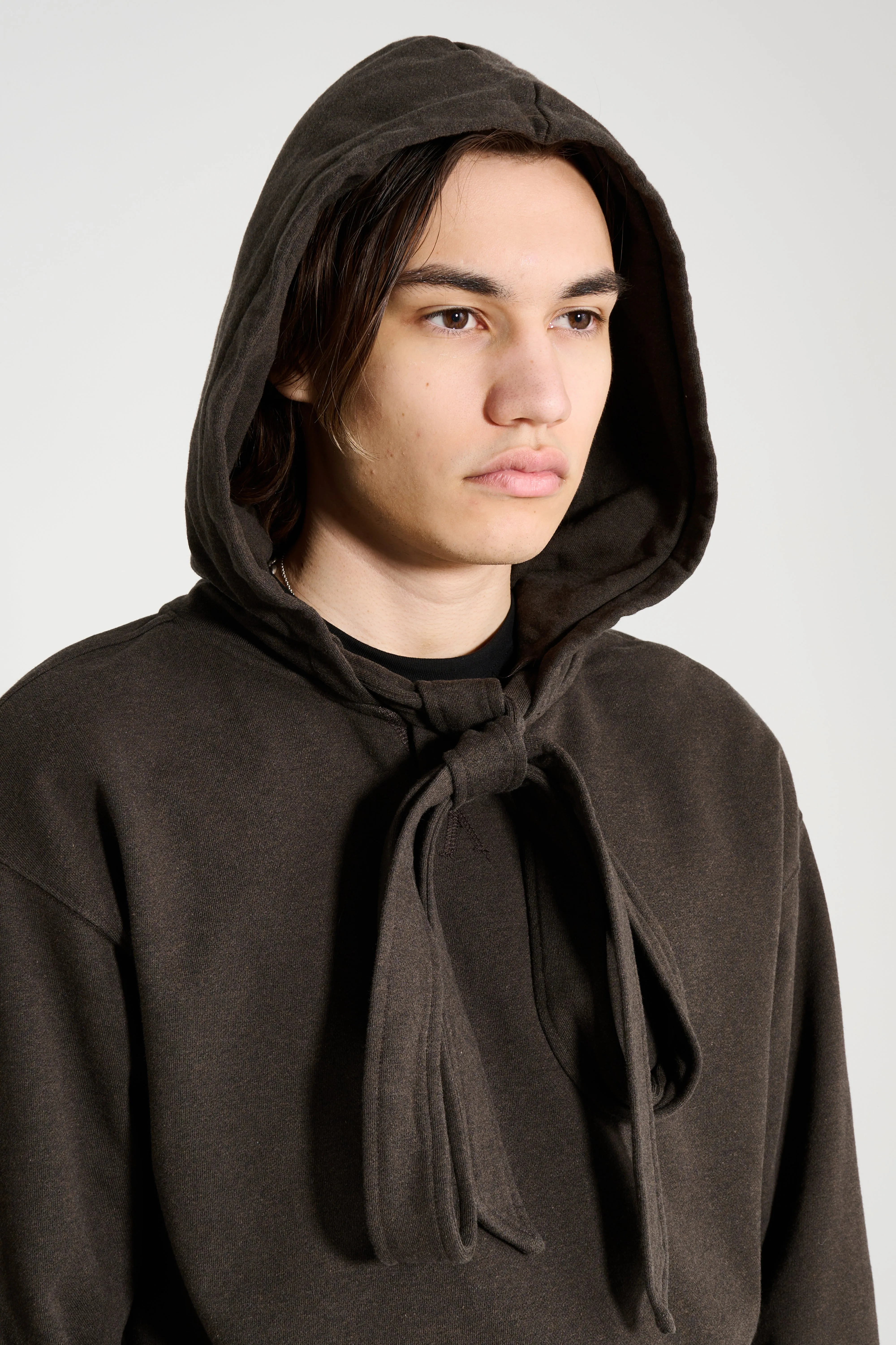 JW Anderson Tied Bow Hoodie Dark Brown Melange sold by Tres Bien product image thumbnail 5