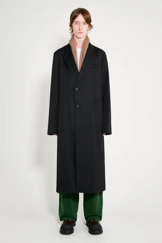 Our Legacy Robe Overcoat Onyx Black Tech Sateen sold by Tres Bien