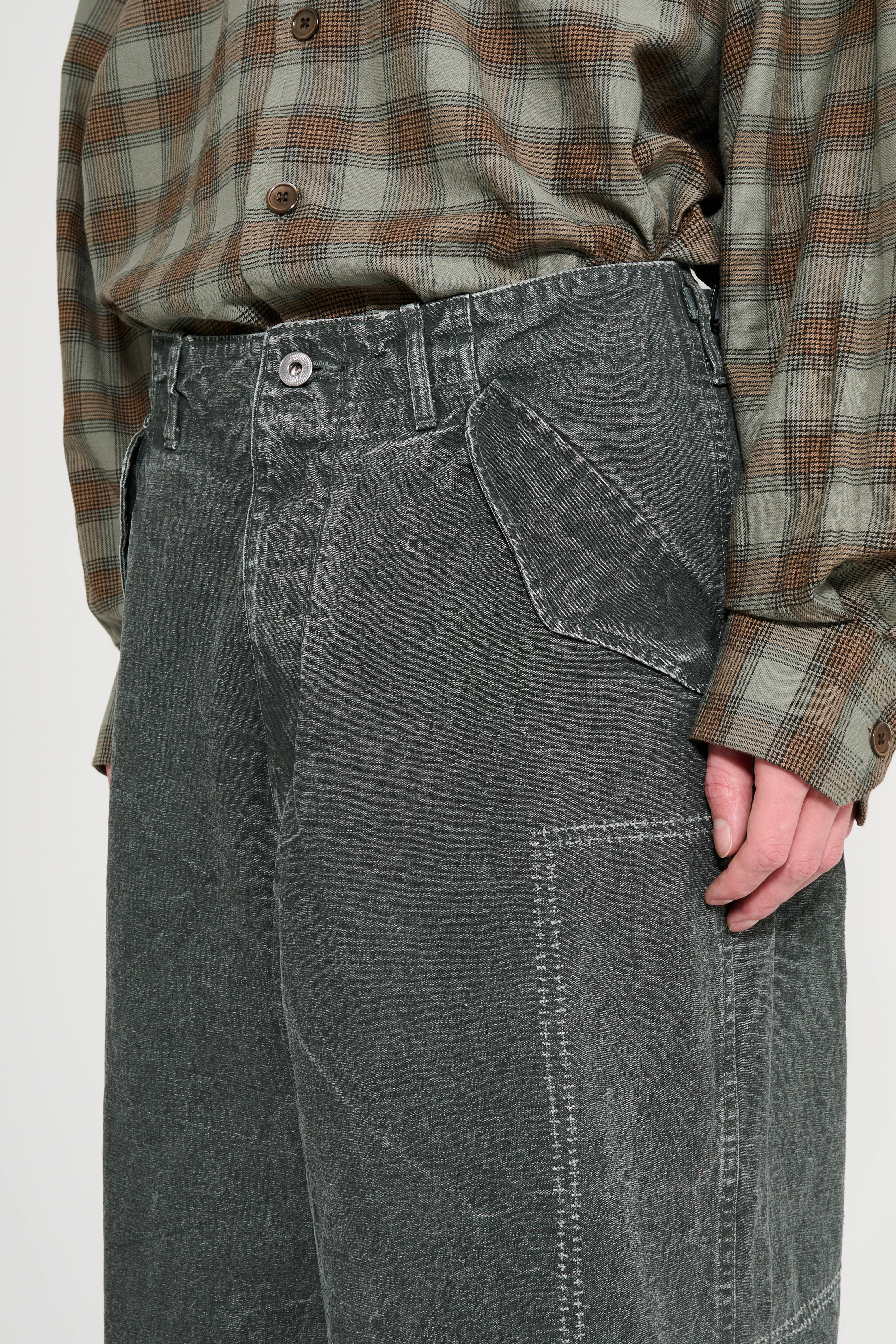 A.PRESSE M-51 Custom Pants Olive sold by Tres Bien product image thumbnail 3
