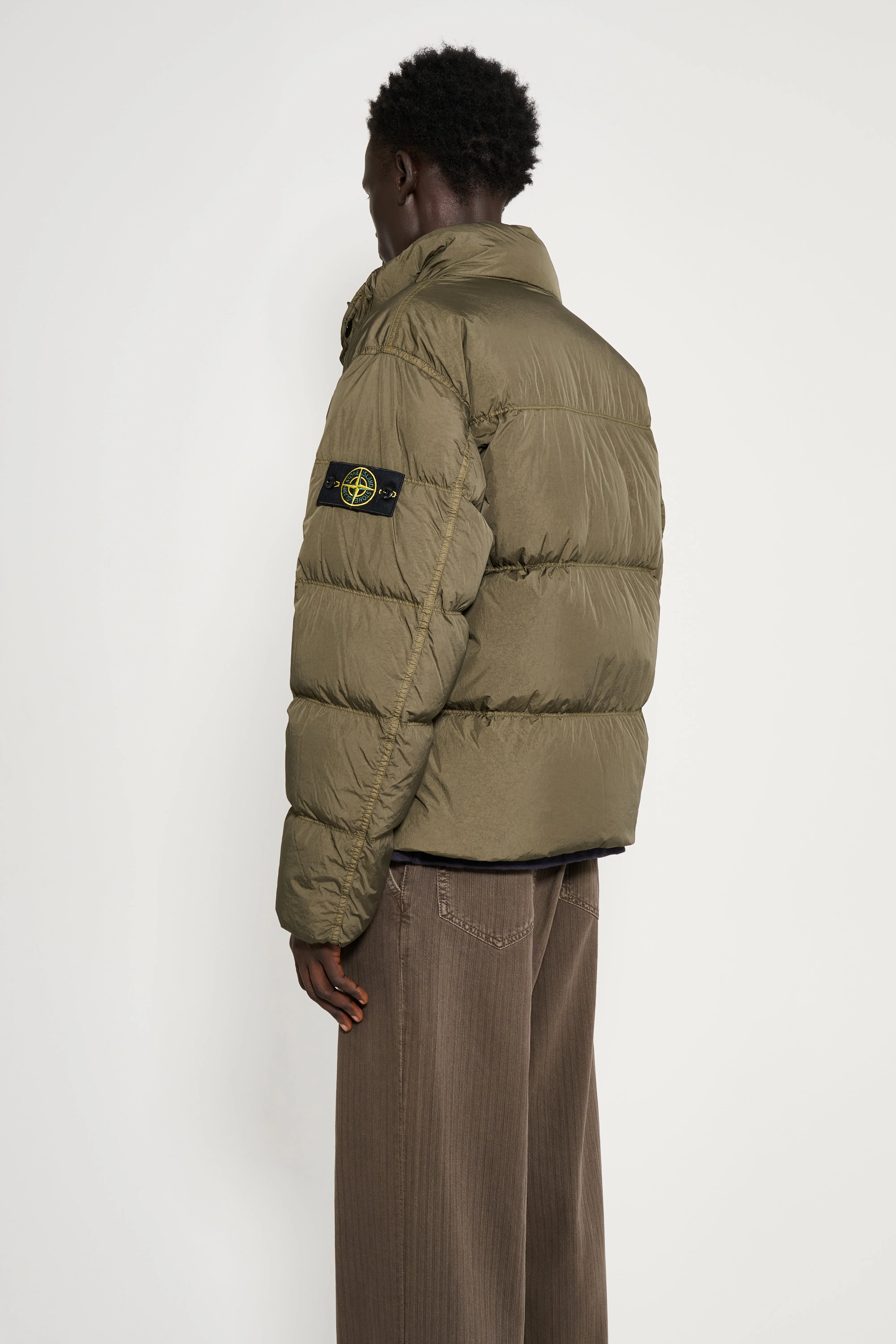 Stone Island Crinkle Reps NY Down Jacket Military Green sold by Tres Bien product image thumbnail 3