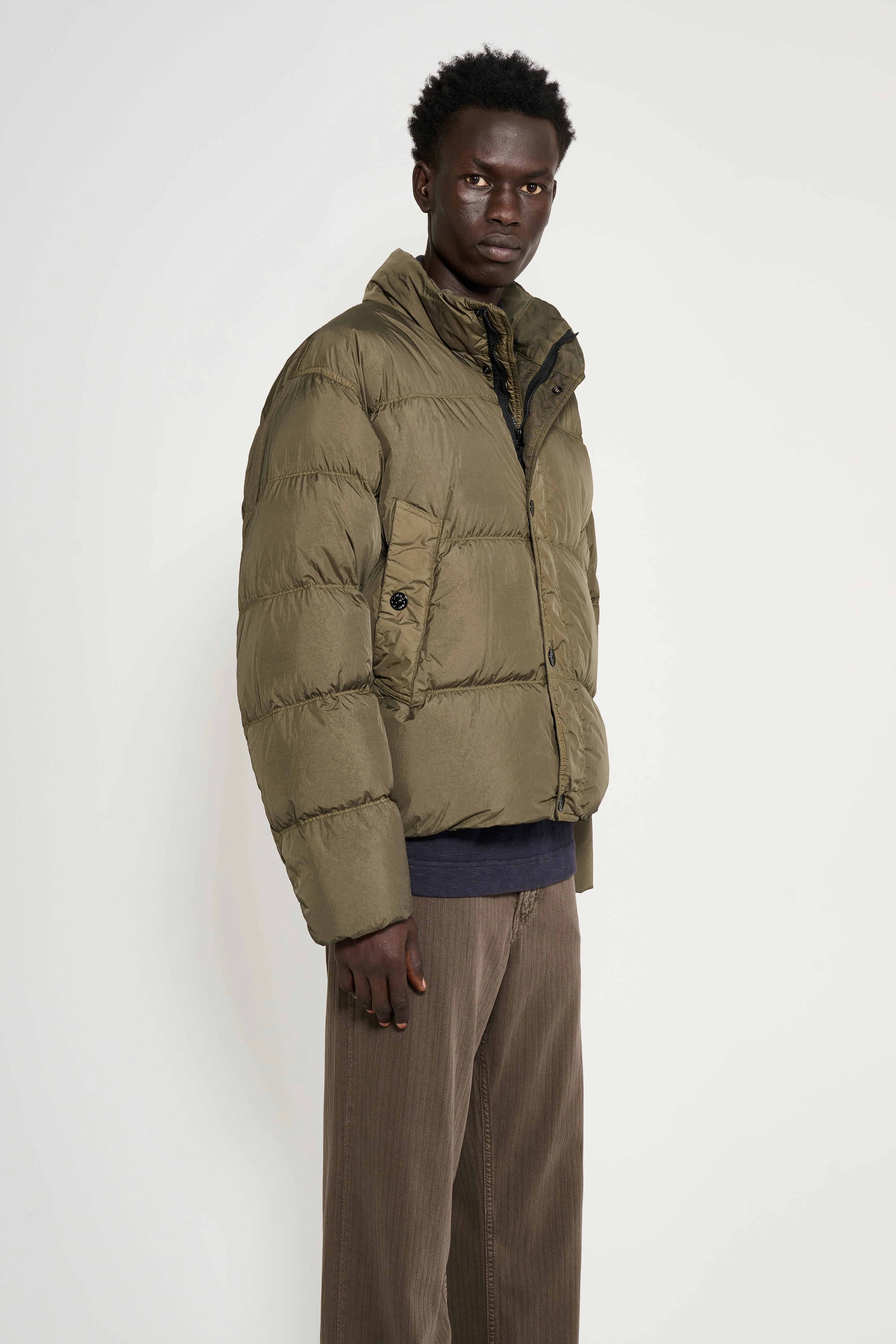 Stone Island Crinkle Reps NY Down Jacket Military Green sold by Tres Bien product image thumbnail 4