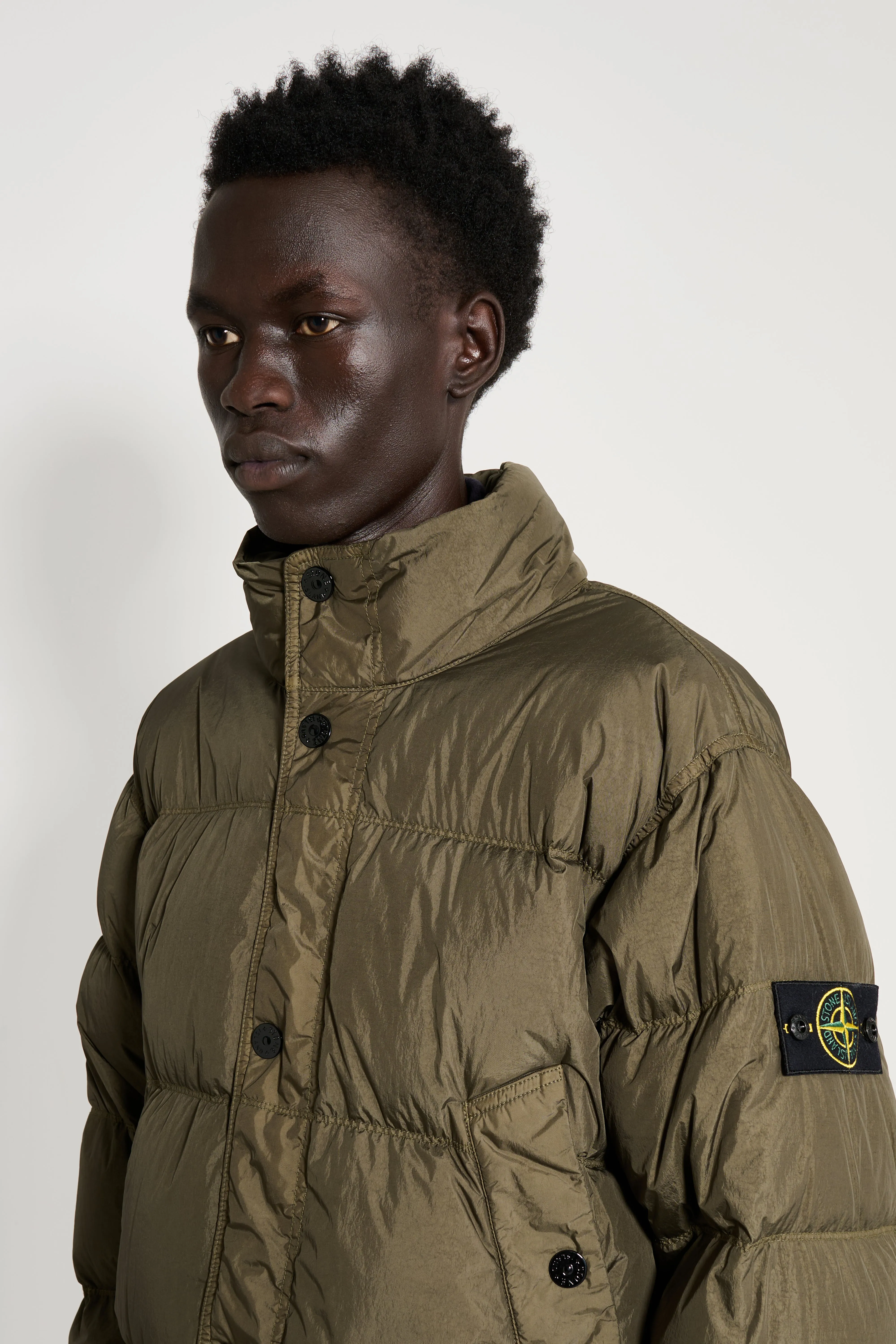 Stone Island Crinkle Reps NY Down Jacket Military Green sold by Tres Bien product image thumbnail 5