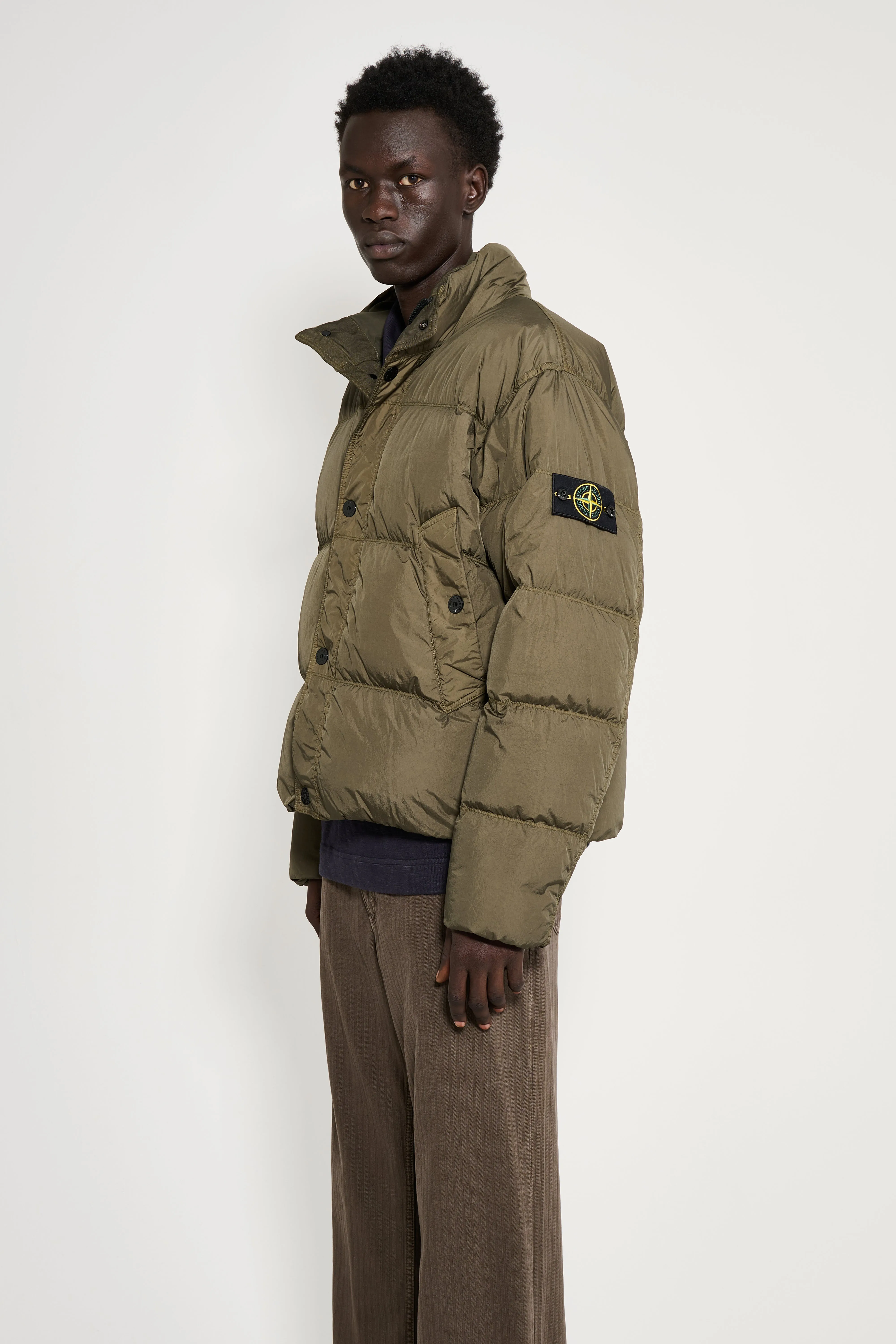 Stone Island Crinkle Reps NY Down Jacket Military Green sold by Tres Bien product image thumbnail 2