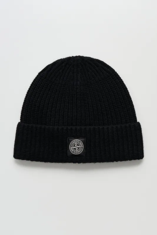 Stone Island Knitted Beanie Black sold by Tres Bien