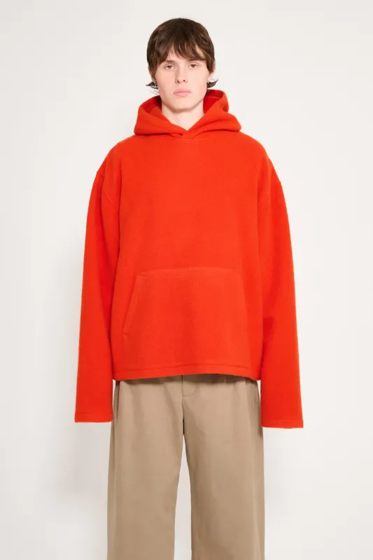 Rier Fleece Hoodie Orange made by Rier
