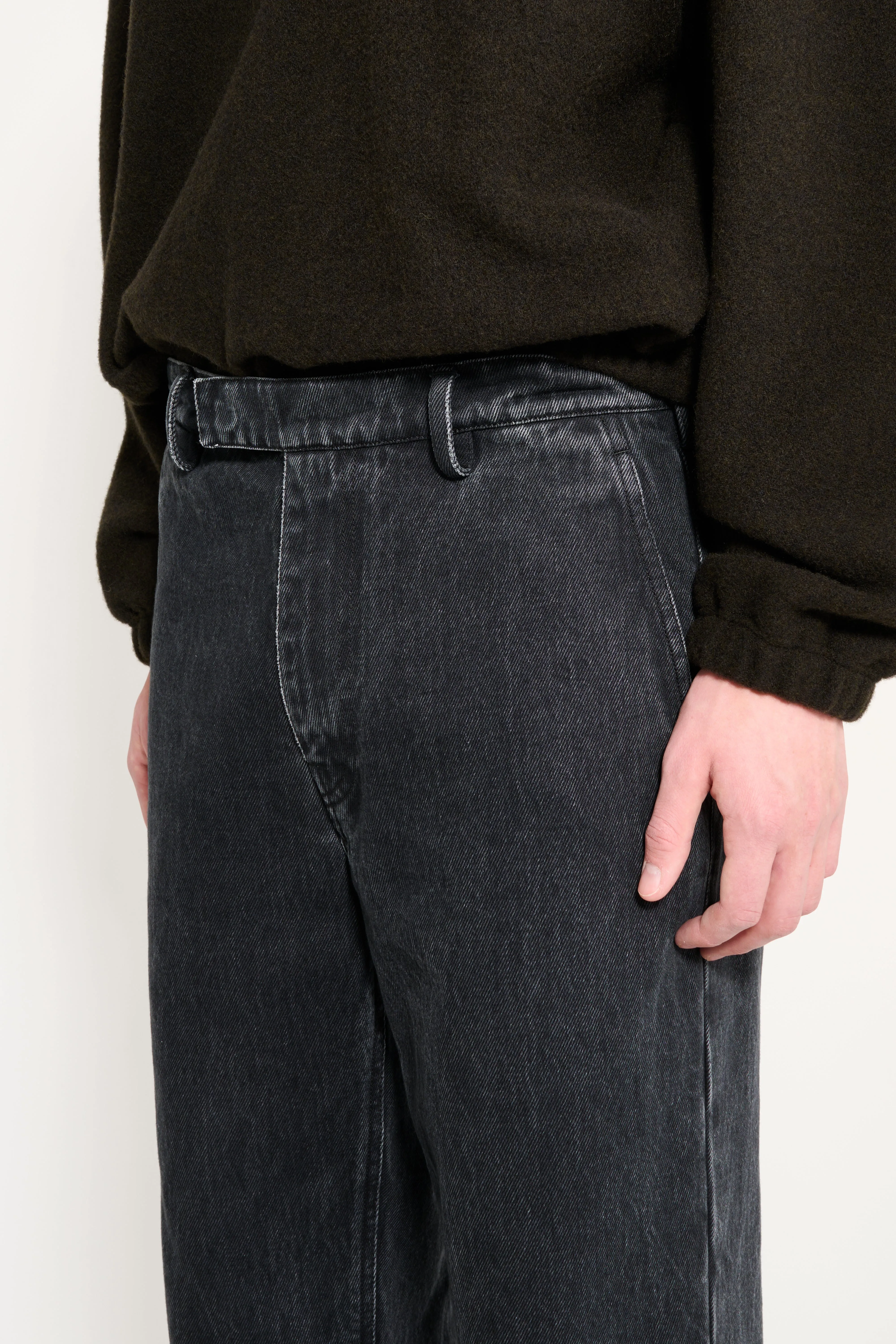 Rier Denim Trousers Anthracite sold by Tres Bien product image thumbnail 4