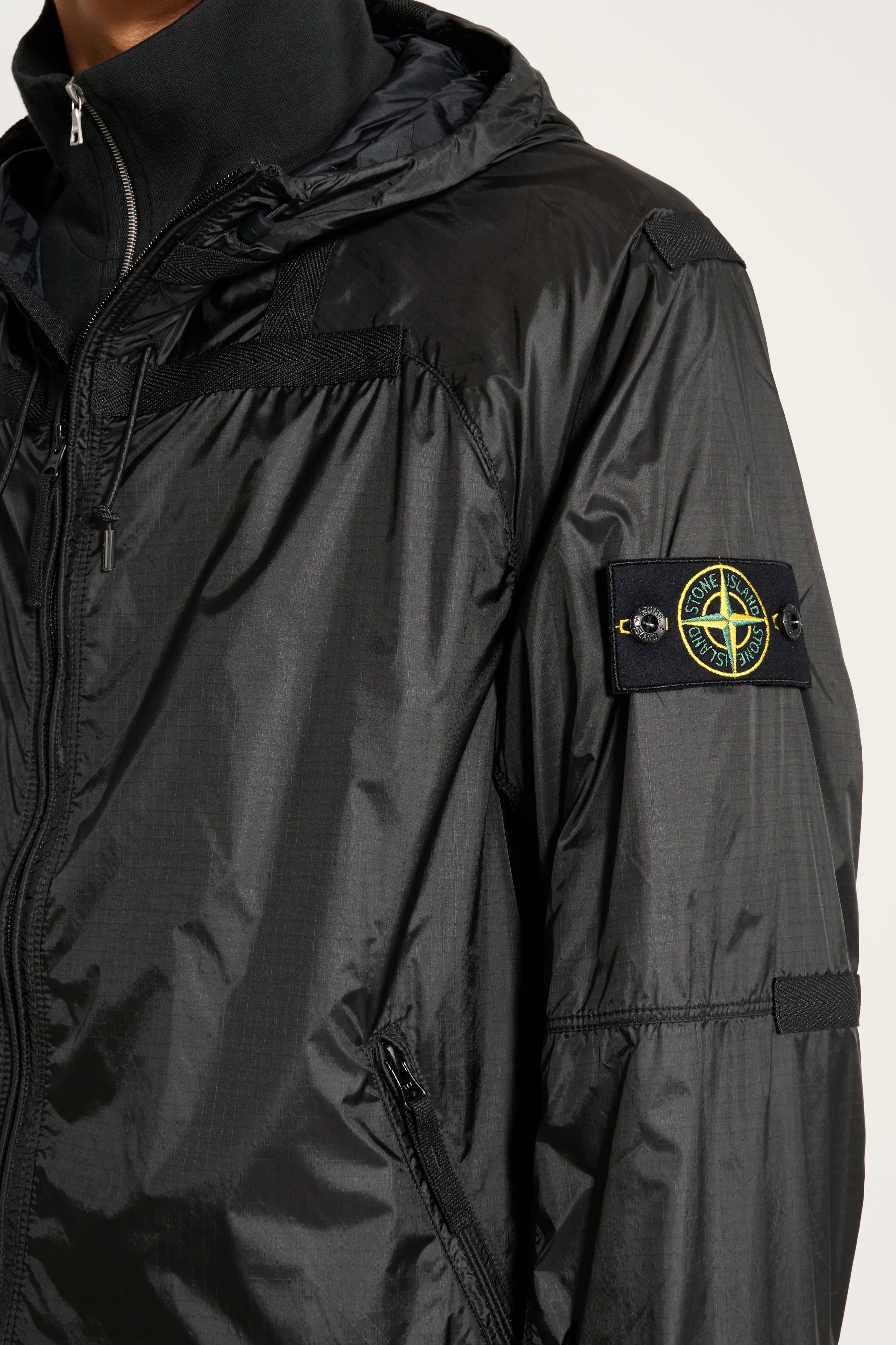 Stone Island Ripstop Light Hooded Jacket Lead Grey sold by Tres Bien product image thumbnail 5