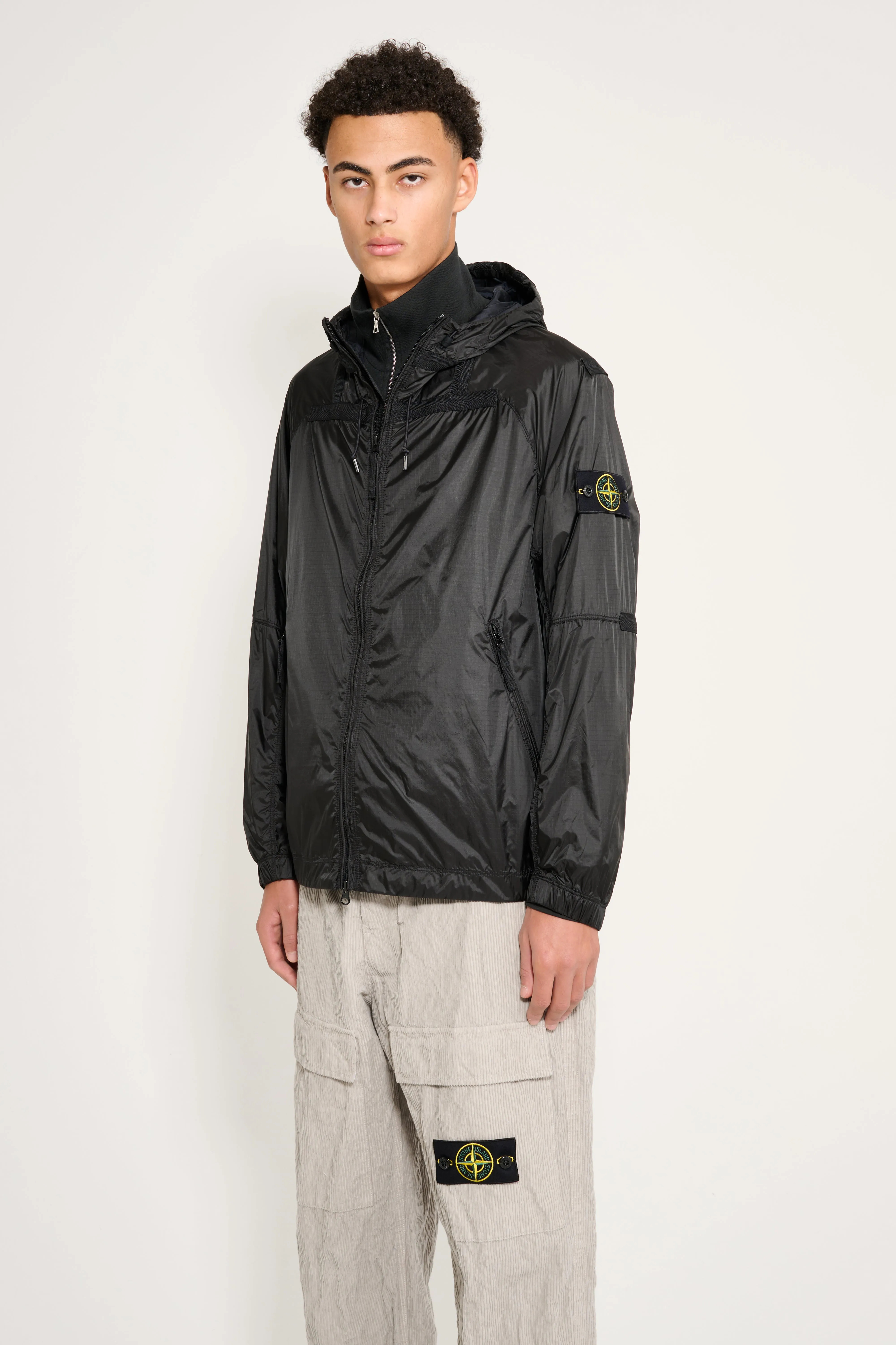 Stone Island Ripstop Light Hooded Jacket Lead Grey sold by Tres Bien product image thumbnail 2