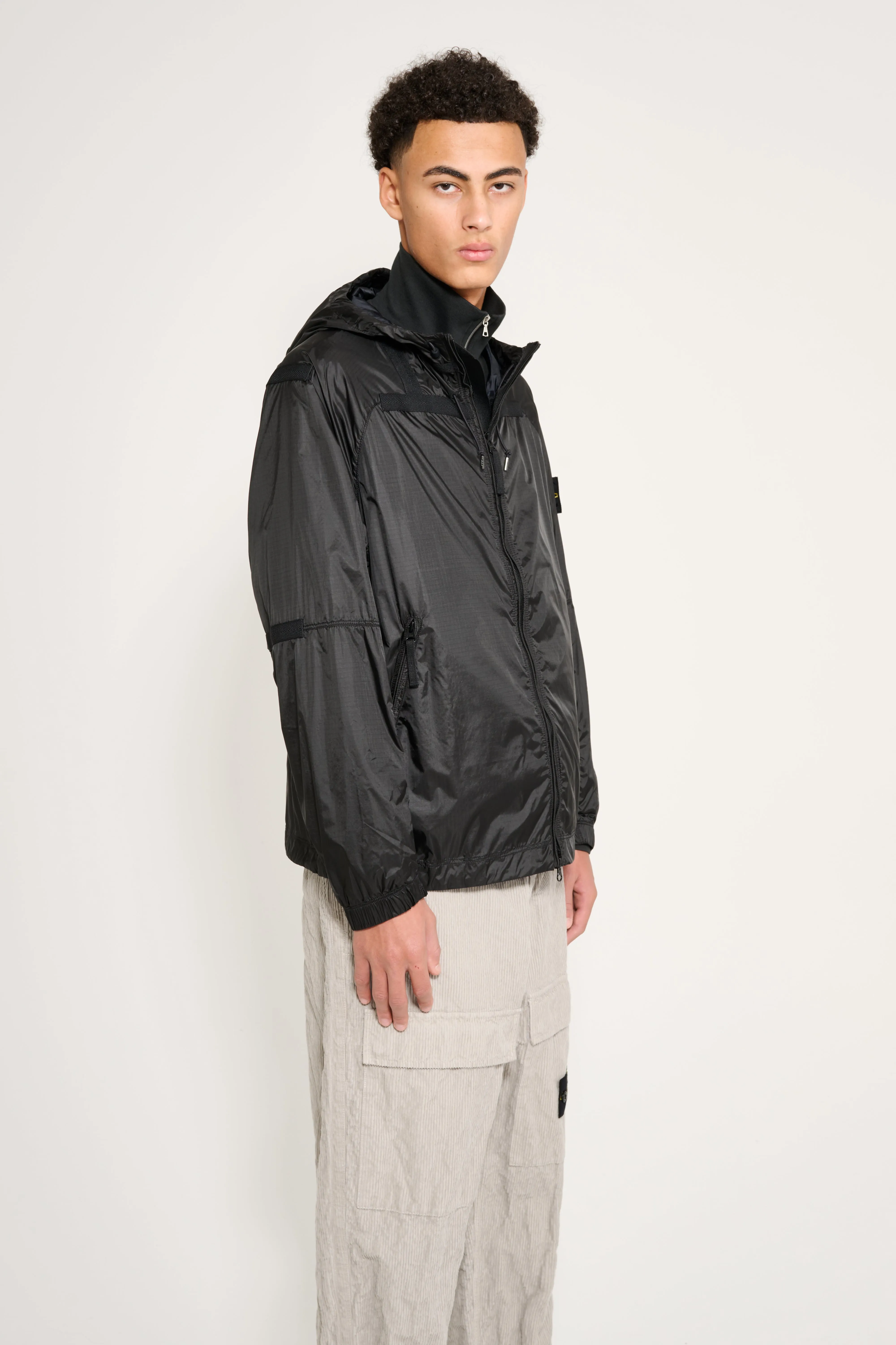 Stone Island Ripstop Light Hooded Jacket Lead Grey sold by Tres Bien product image thumbnail 4