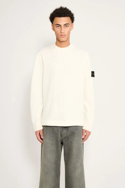 Stone Island Fancy Yarn Crewneck Ivory sold by Tres Bien
