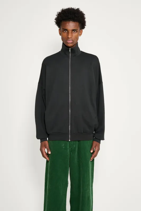 Auralee Super High Gauge Sweat Zip Blouson Ink Black made by Auralee