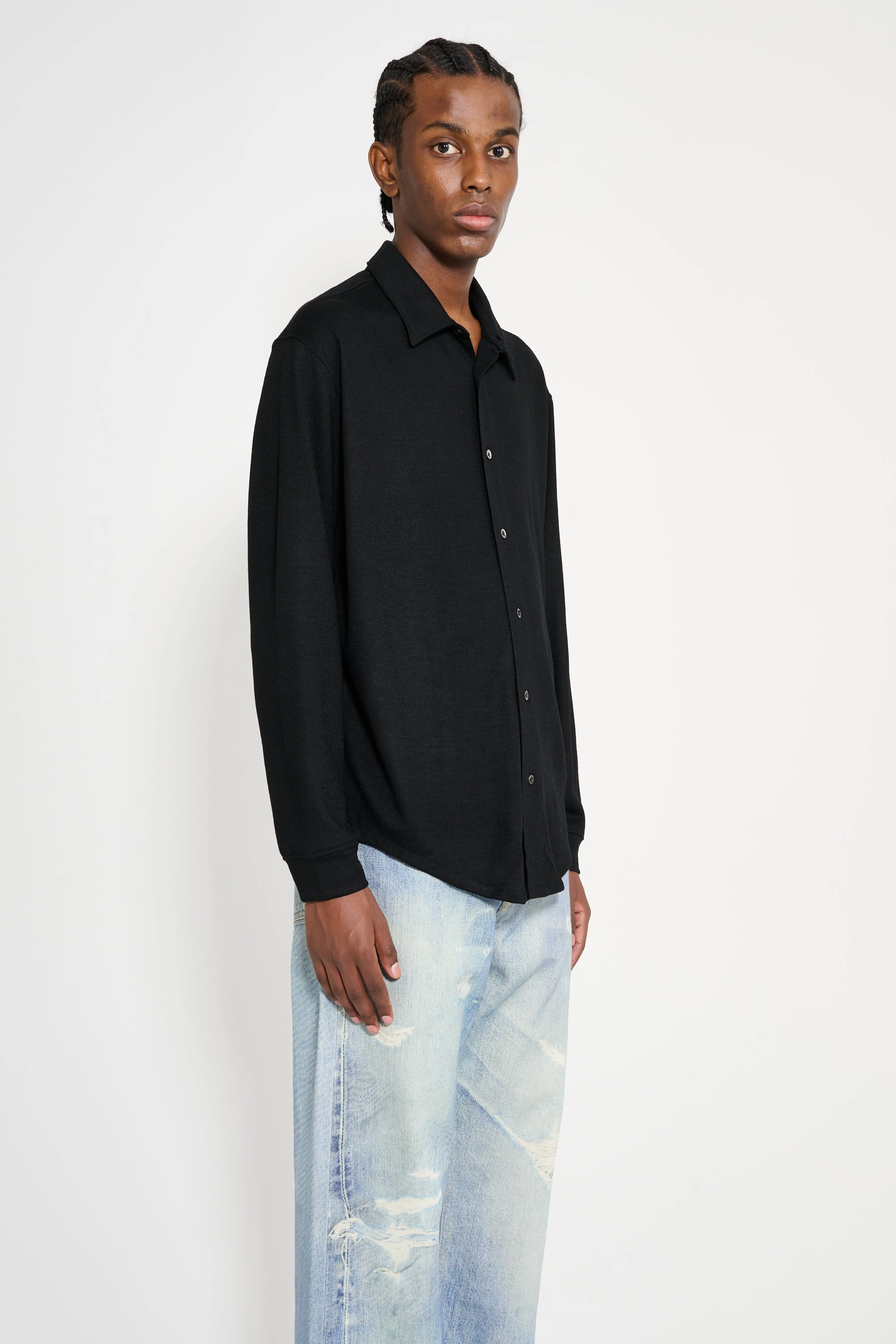 Lady White Co. Wool Button Up Black sold by Tres Bien product image thumbnail 3