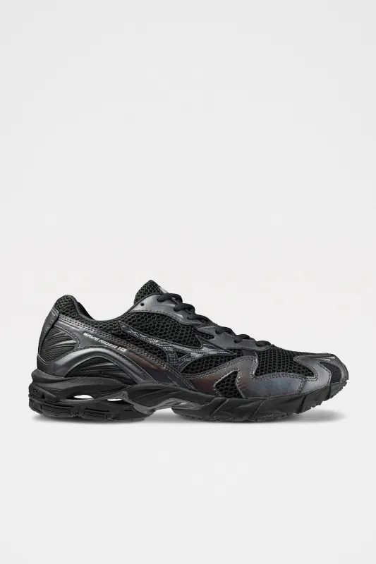 Mizuno Wave Rider 10 Black Sand / Metallic Grey sold by Tres Bien