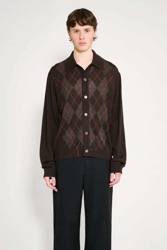 Our Legacy Evening Polo Pub Argyle Fine Wool sold by Tres Bien