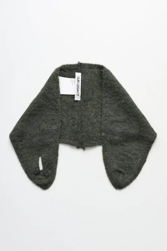 Our Legacy Miniature Scarf Moss Green Fuzzy Alpaca made by Our Legacy