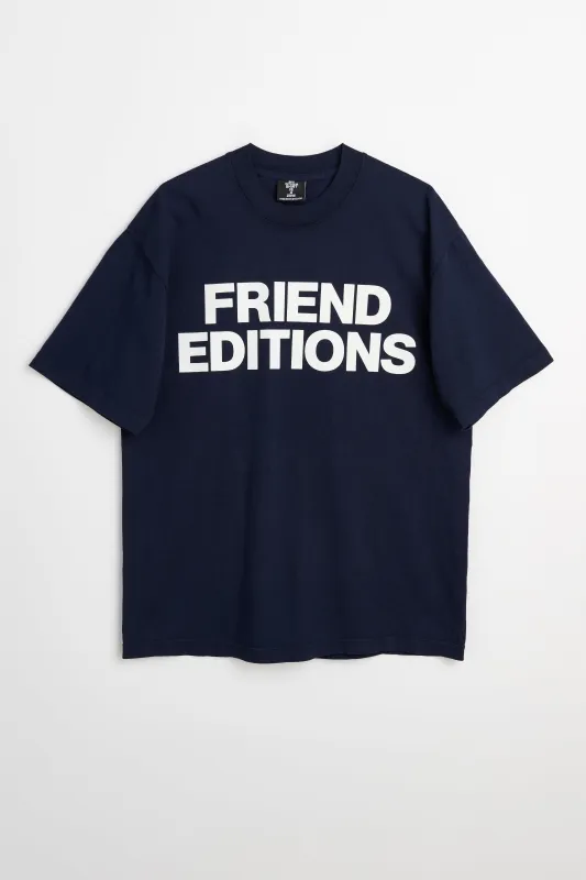Friend Editions Monogram Tee Navy / White sold by Tres Bien