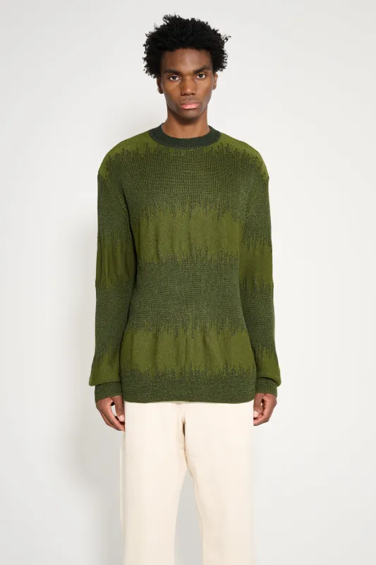 TRES BIEN ATELJÉ Flare Knit Sweater Green sold by Tres Bien