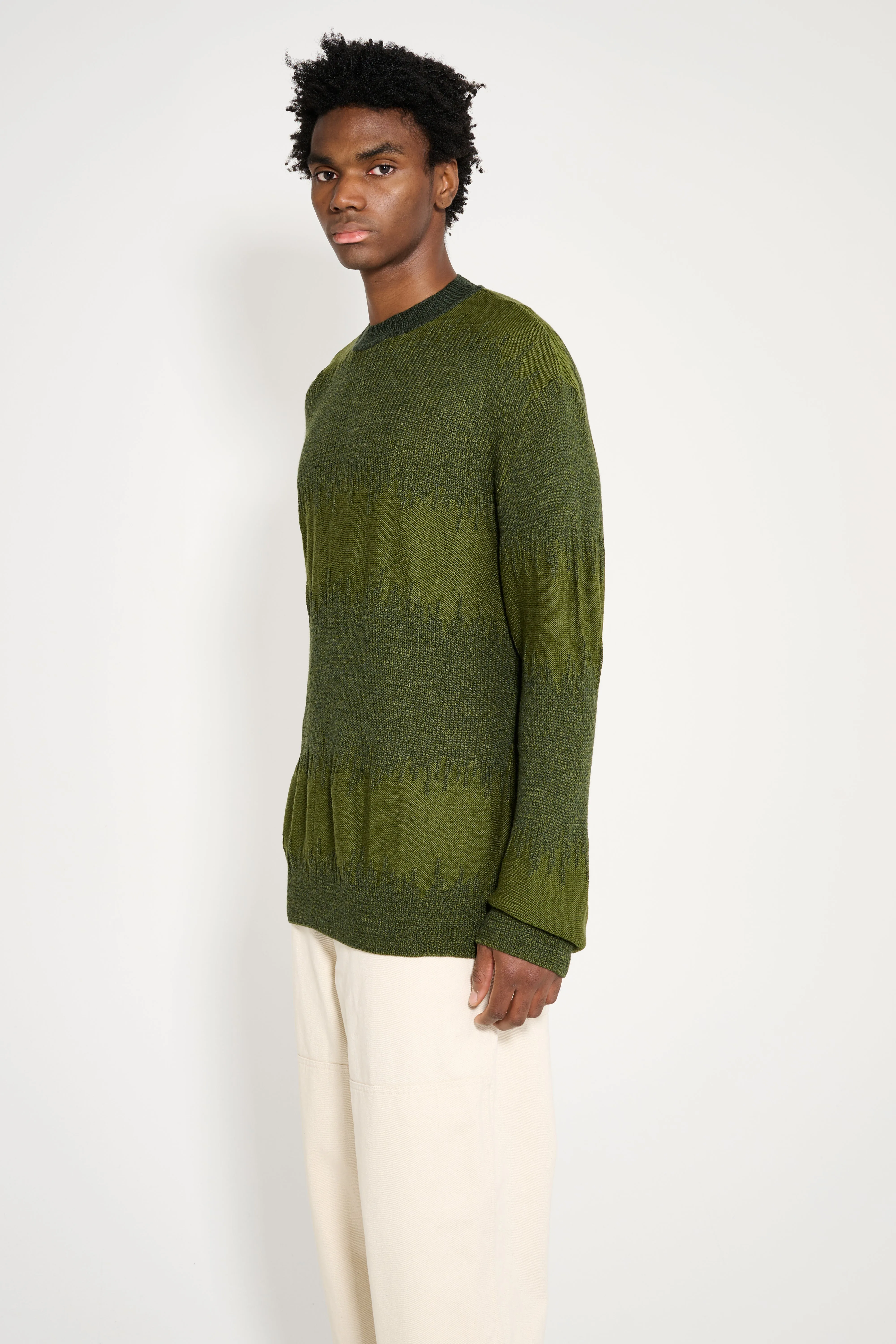 TRES BIEN ATELJÉ Flare Knit Sweater Green sold by Tres Bien product image thumbnail 2
