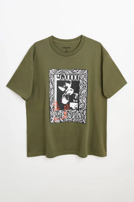GX1000 Warewolf Tee Military Green sold by Tres Bien