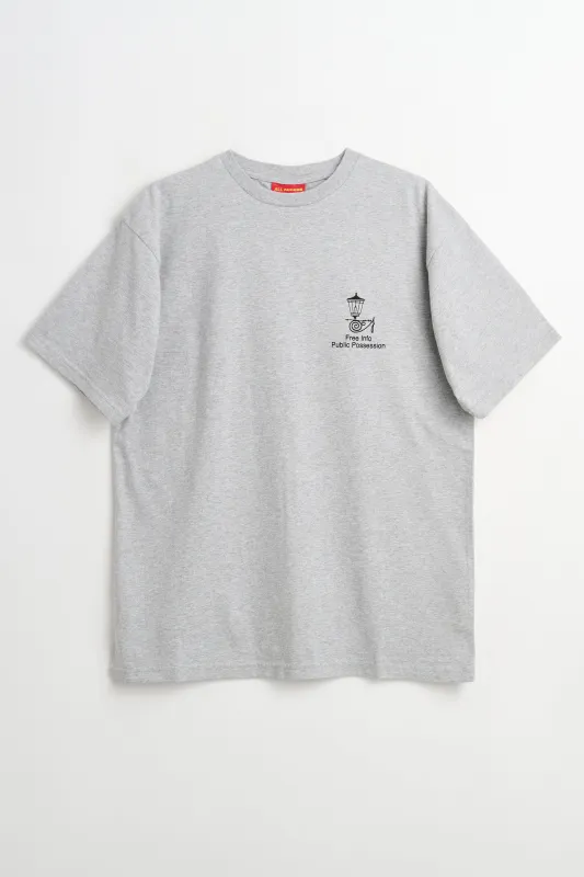 Public Possession Free Info T-shirt Heather Grey sold by Tres Bien