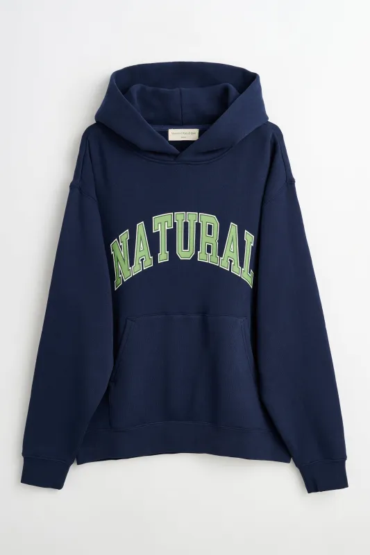 Museum of Peace & Quiet Natural Hoodie Navy made by Tres Bien