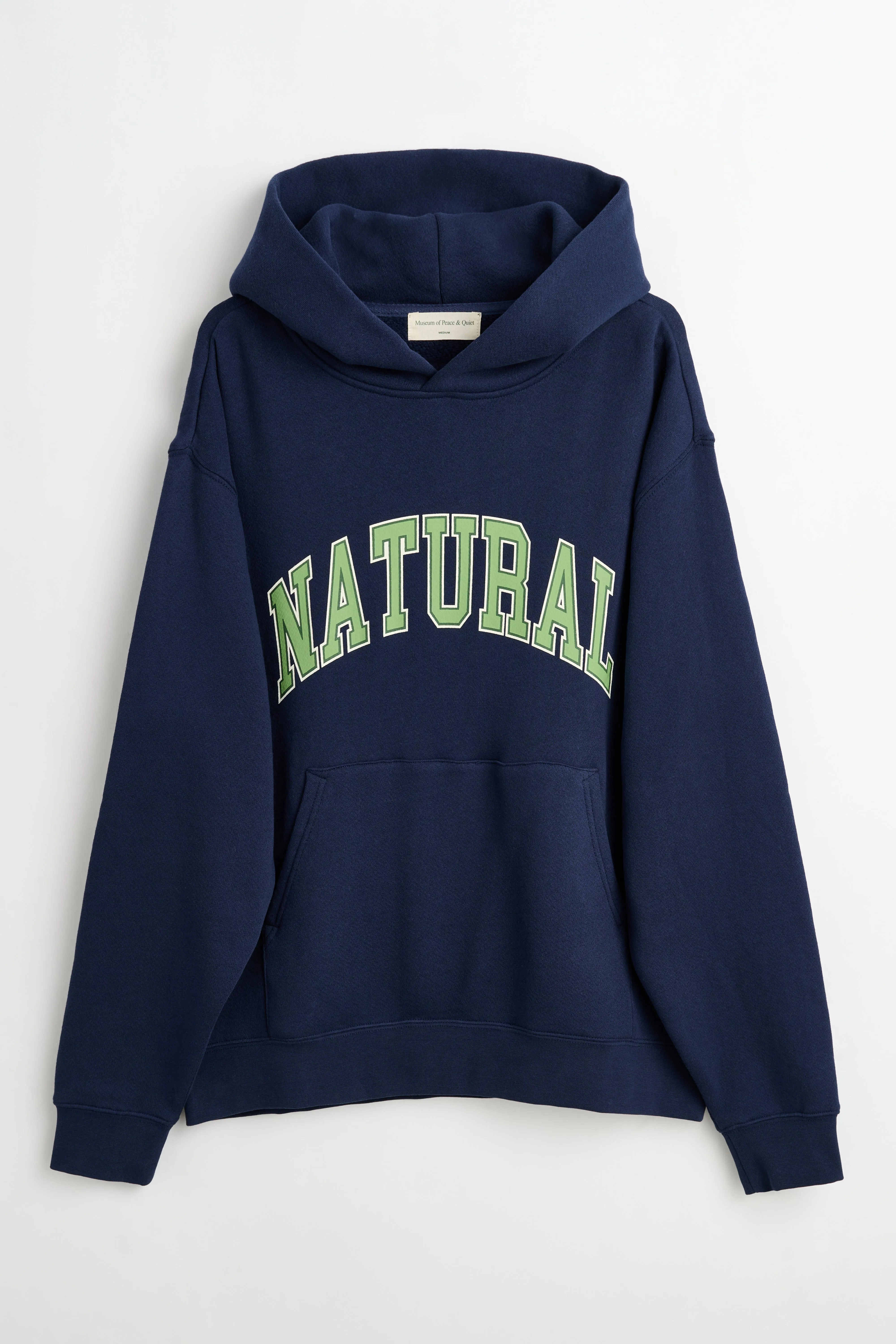 Museum of Peace & Quiet Natural Hoodie Navy sold by Tres Bien