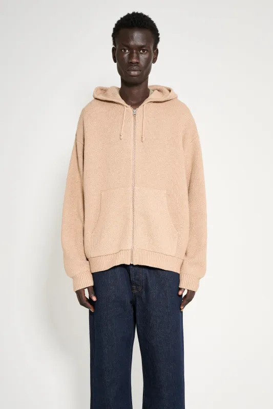 Stüssy Zip Up Hooded Sweater Camel sold by Tres Bien