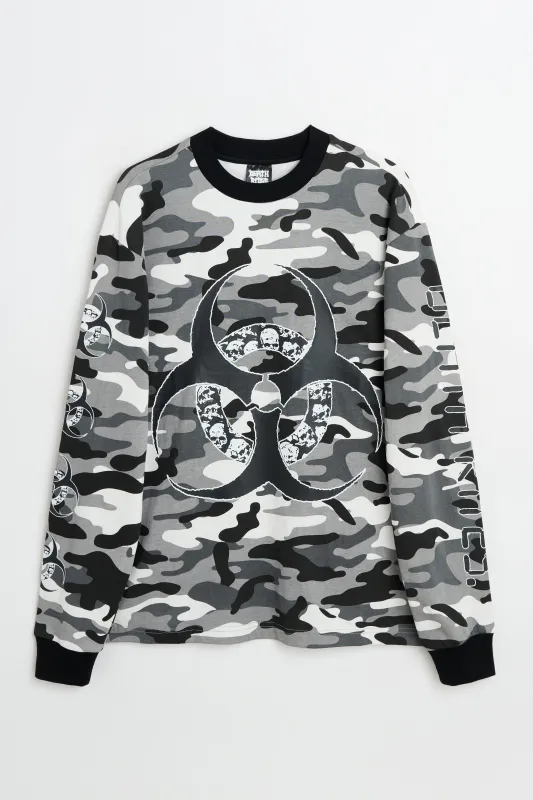 Death Rites Urban Discipline LS T-shirt Snow Camo sold by Tres Bien