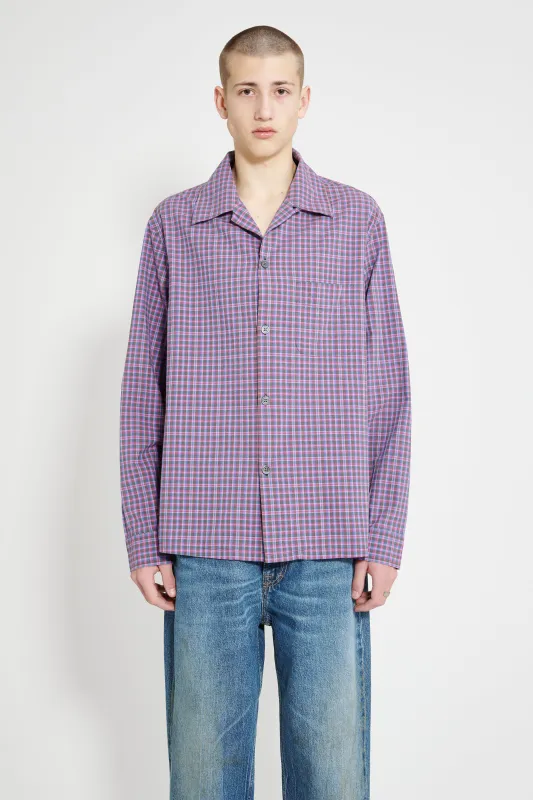 Our Legacy Heusen Shirt Venice Check Almost Seersucker sold by Tres Bien