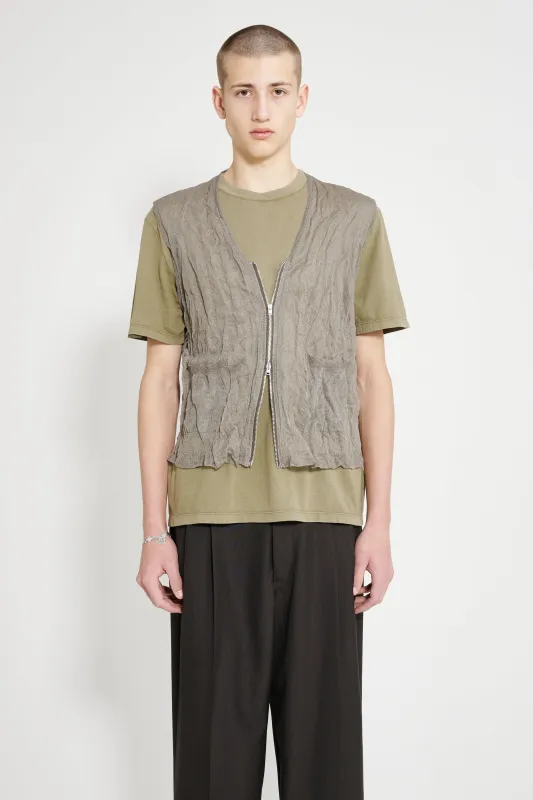 Our Legacy Crush Vest Ash Silk Steel sold by Tres Bien