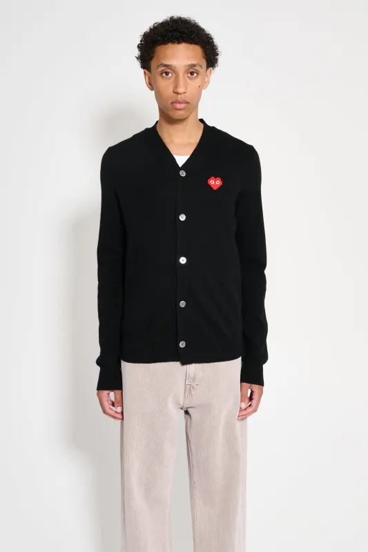 Comme des Garçons Play x Invader Cardigan Black made by Comme des Garcons