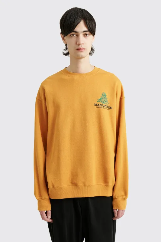 Manastash Cascade Sweatshirt “The Greatest Plant” Mango sold by Tres Bien