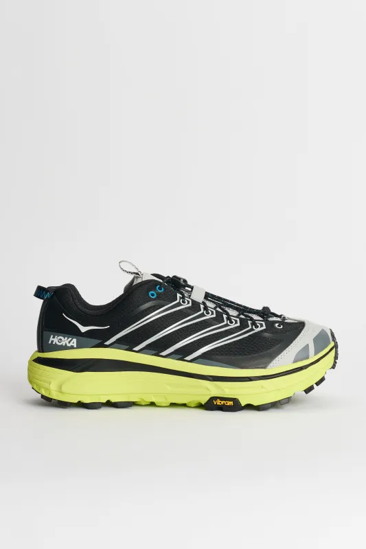 HOKA ONE ONE U Mafate Three2 Black / Hoka Citrus sold by Tres Bien