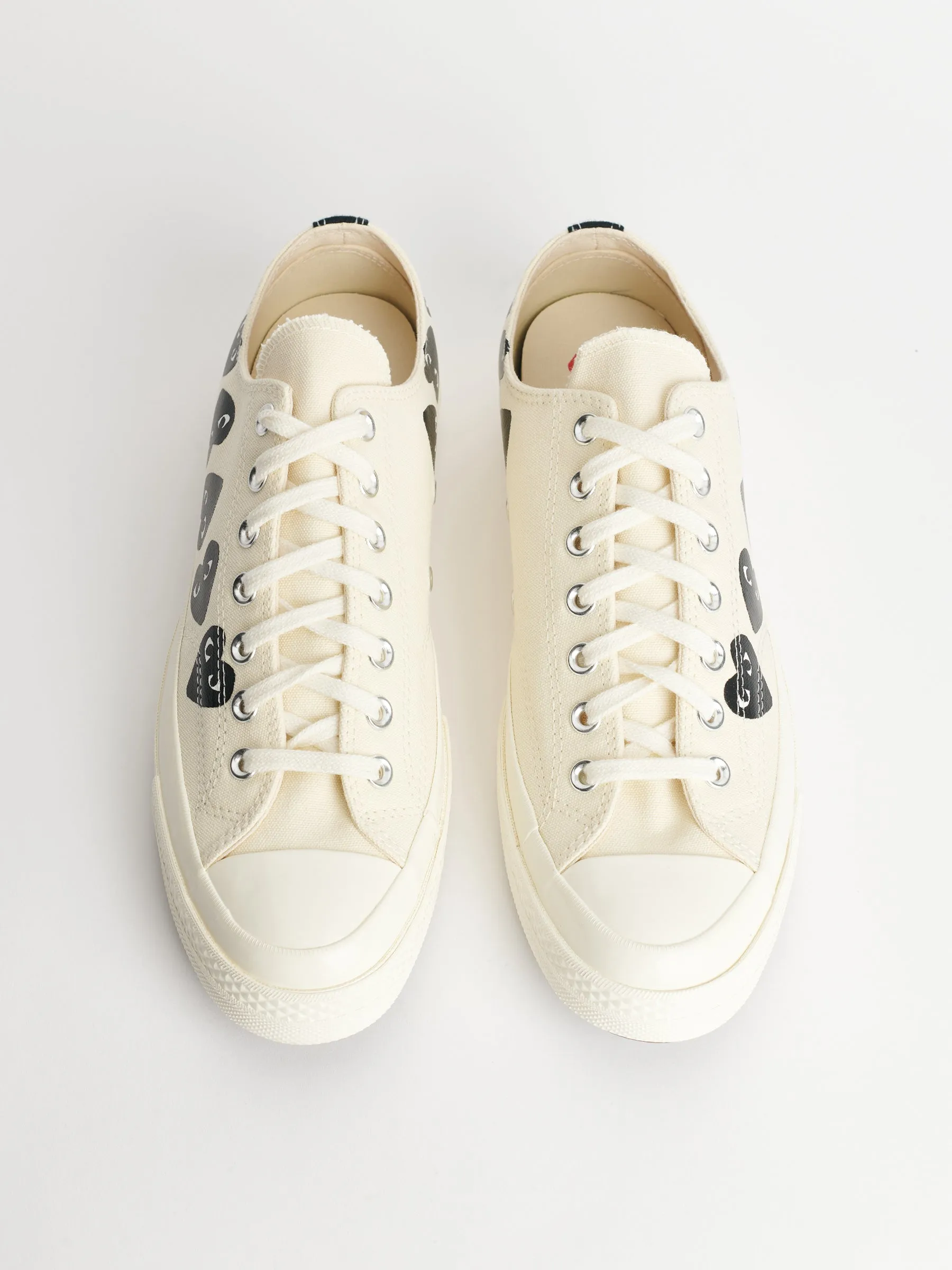 Comme des Garçons Play x Converse Chuck 70 Low Multi Hearts White sold by Tres Bien product image thumbnail 5