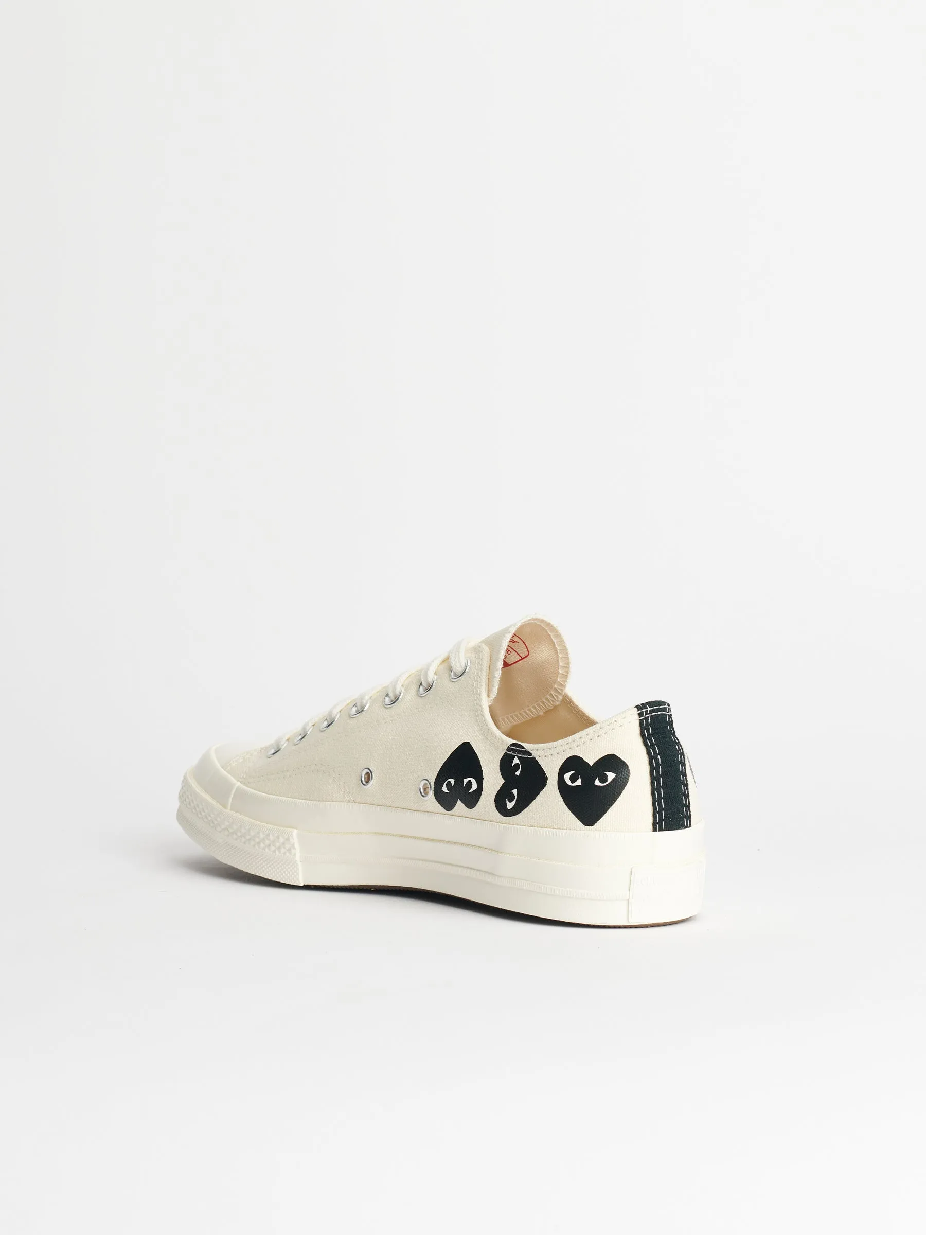 Comme des Garçons Play x Converse Chuck 70 Low Multi Hearts White sold by Tres Bien product image thumbnail 2