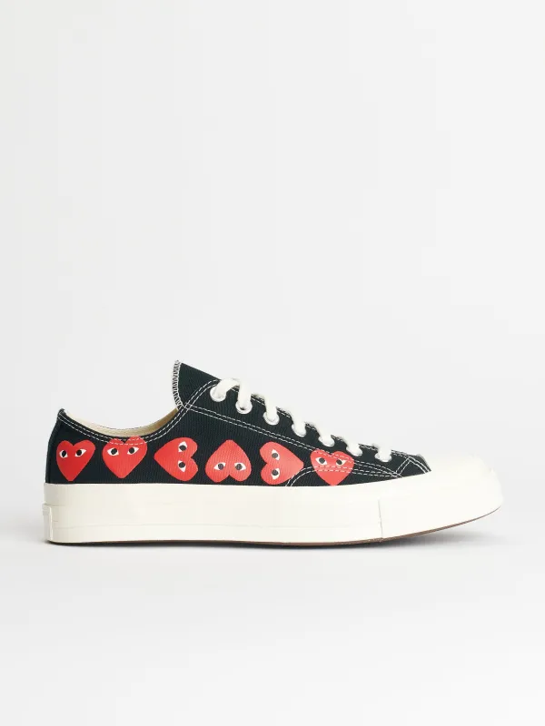 Comme des Garçons Play x Converse Chuck 70 Low Multi Hearts Black made by Comme des Garcons