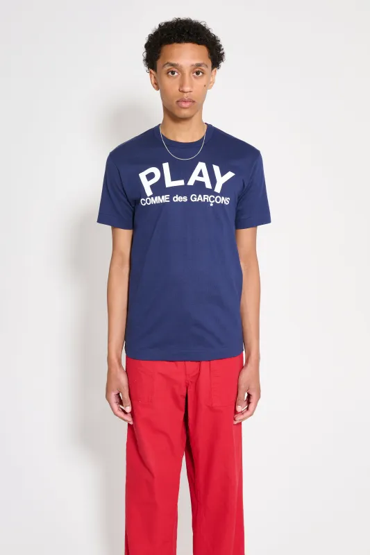 Comme des Garçons Play Logo T-shirt Dark Navy sold by Tres Bien