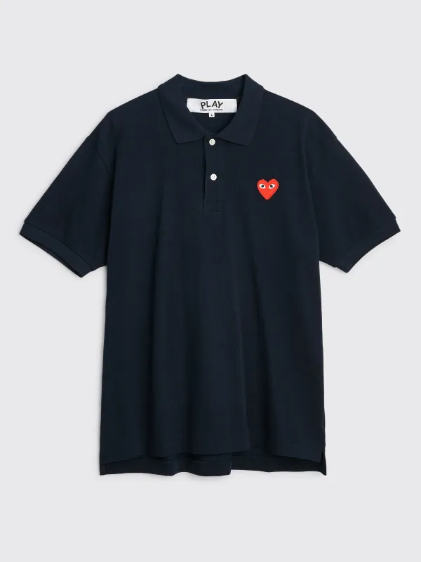 Comme des Garçons Play Small Heart Polo T-shirt Navy made by Comme des Garcons