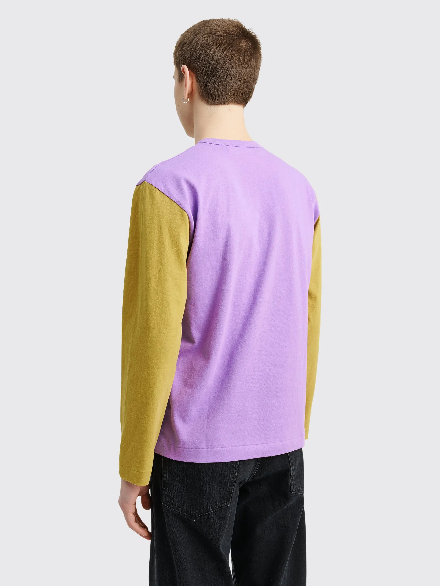 Comme des Garçons Play Mini Heart LS T-shirt Purple / Olive sold by Tres Bien product image thumbnail 4