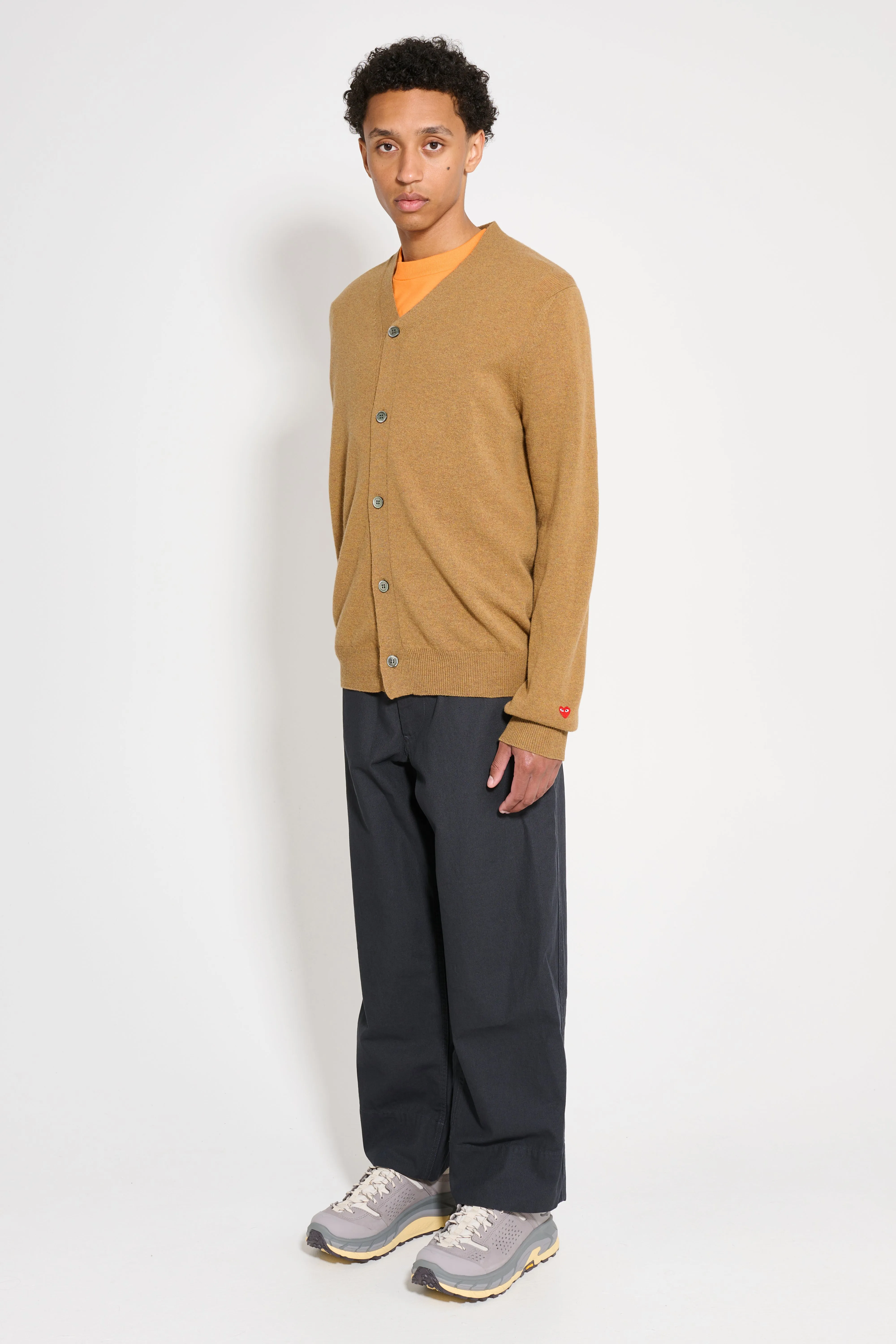 Comme des Garçons Play Knit Cardigan Camel sold by Tres Bien