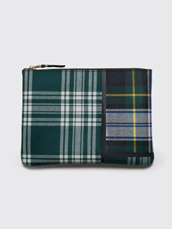 Comme des Garçons Wallet SA5100 Tartan Patchwork Green sold by Tres Bien