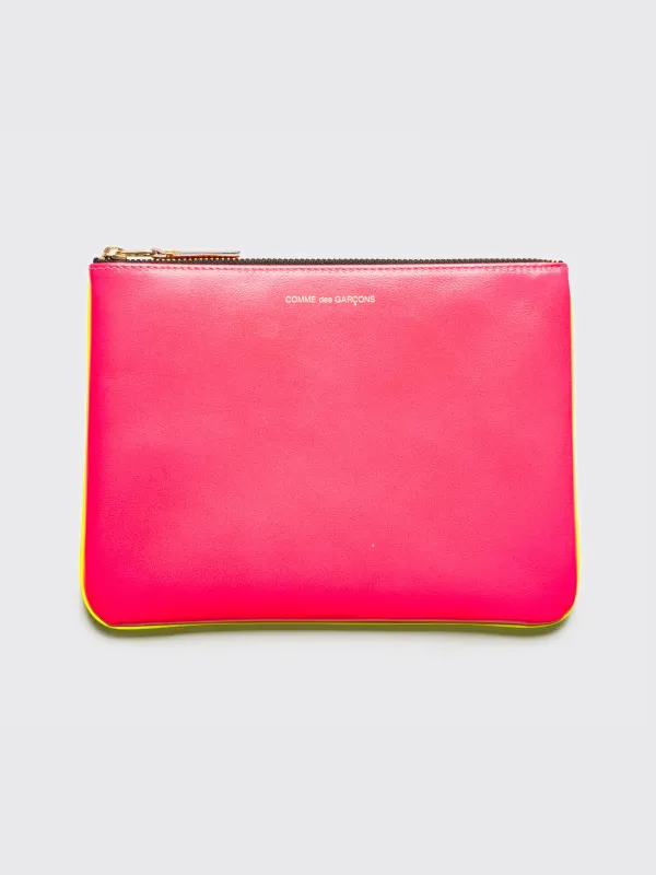 Comme des Garçons Wallet SA5100 Super Fluo Pink / Yellow sold by Tres Bien