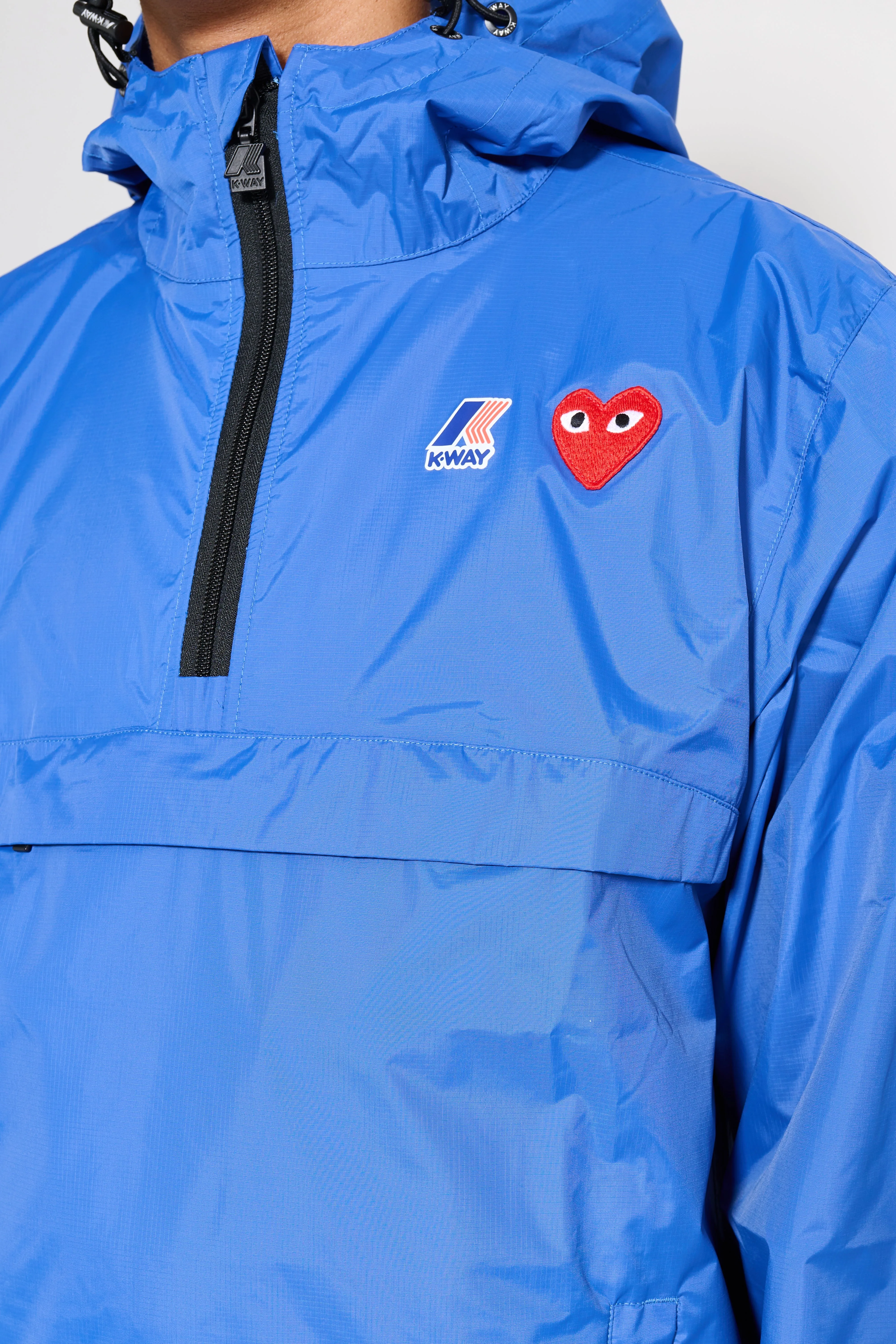 Comme des Garçons Play x K-Way Leon Half Zip Jacket Blue sold by Tres Bien product image thumbnail 4