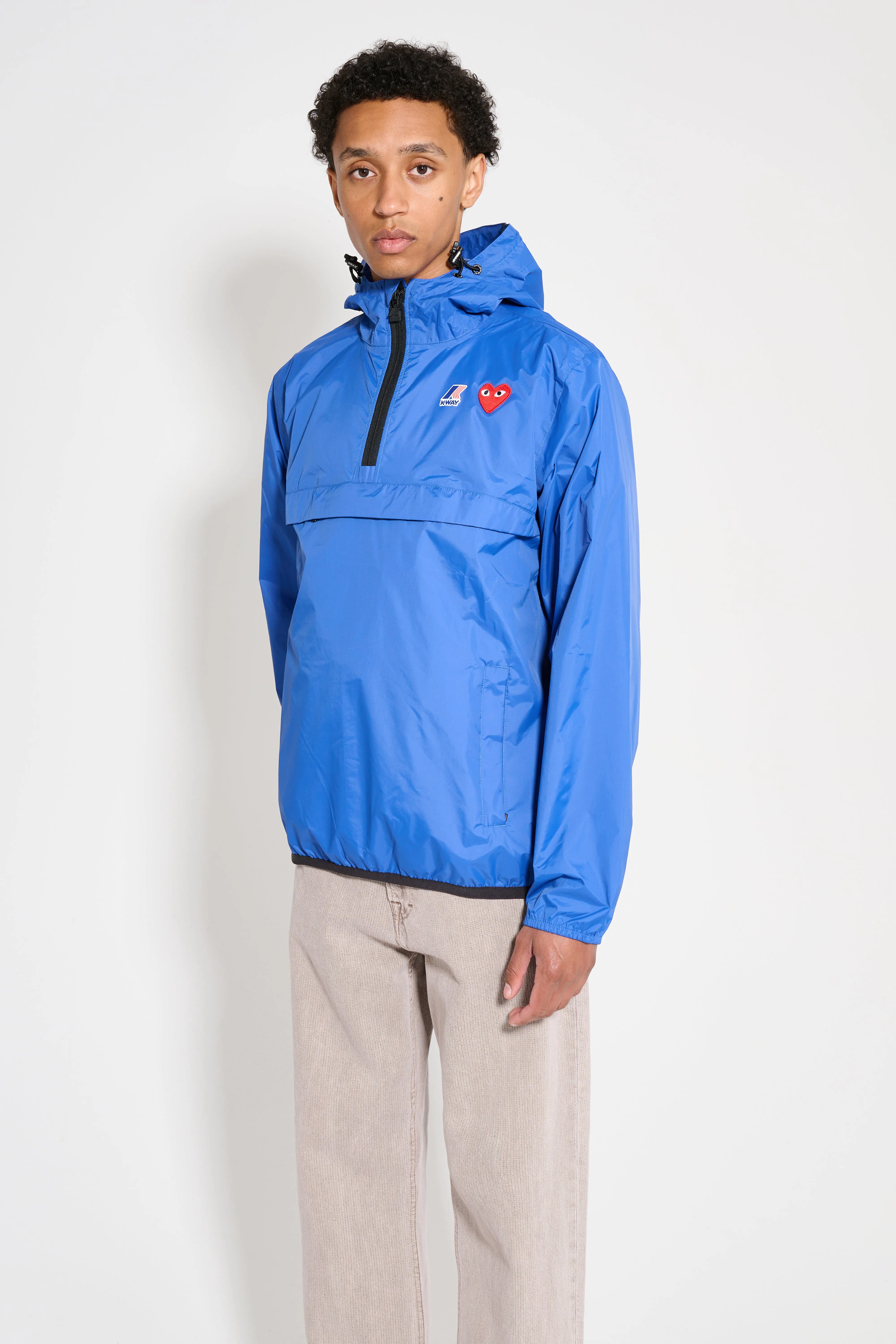 Comme des Garçons Play x K-Way Leon Half Zip Jacket Blue sold by Tres Bien product image thumbnail 2