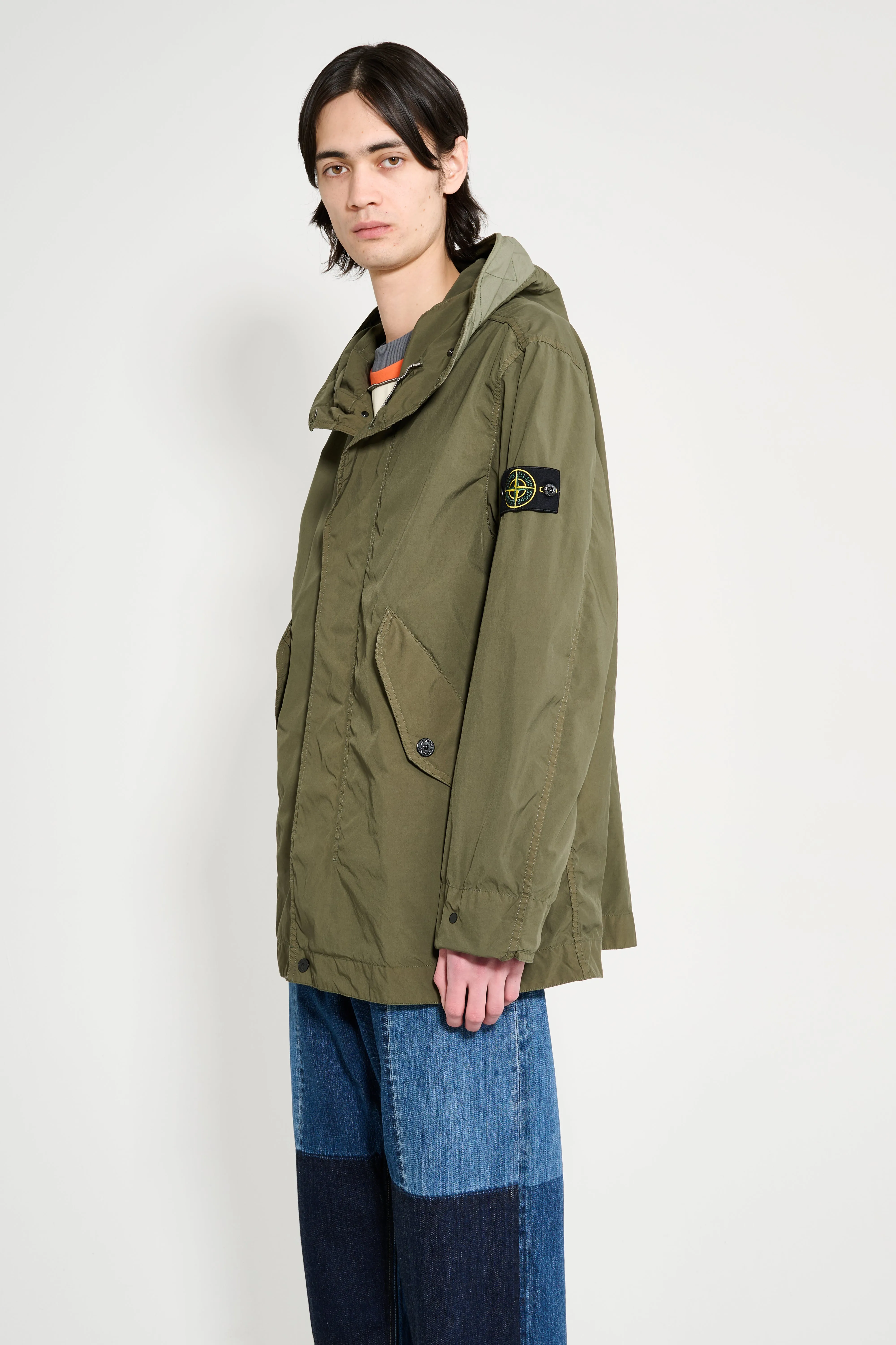 Stone Island Light Compact Touch Poly-TC Parka Military Green sold by Tres Bien product image thumbnail 2