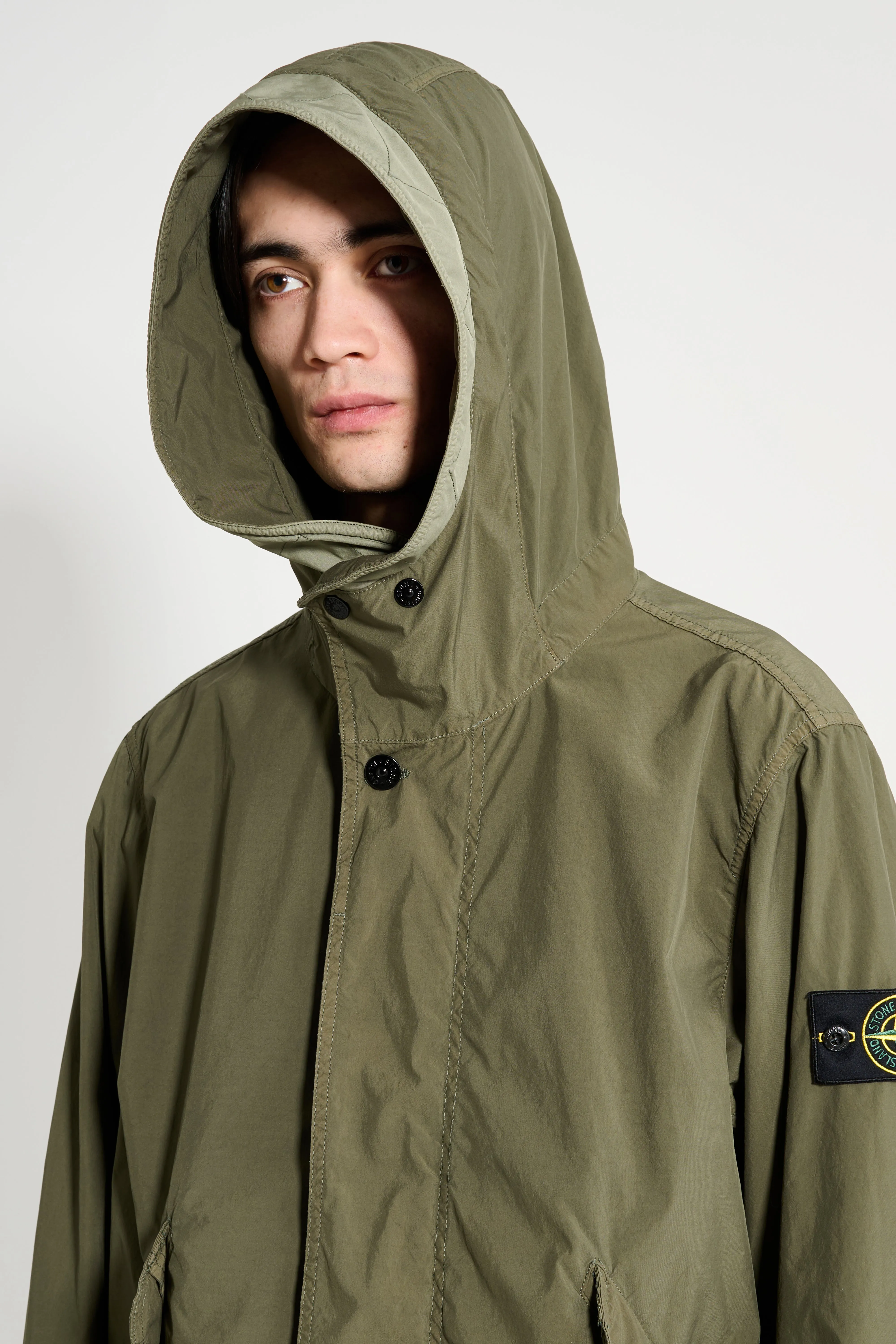 Stone Island Light Compact Touch Poly-TC Parka Military Green sold by Tres Bien product image thumbnail 5