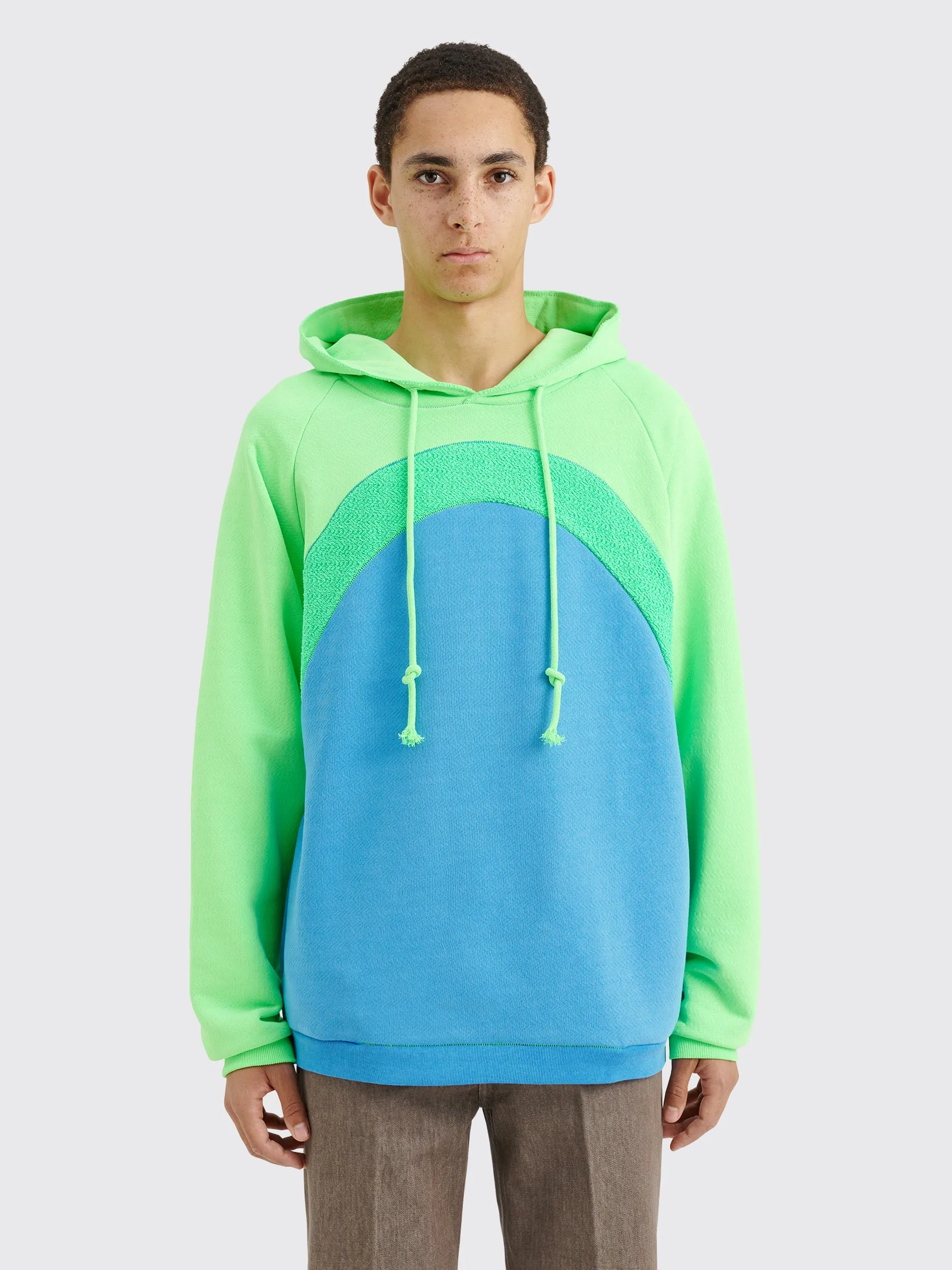 ERL Rainbow Knit Hoodie Blue sold by Tres Bien