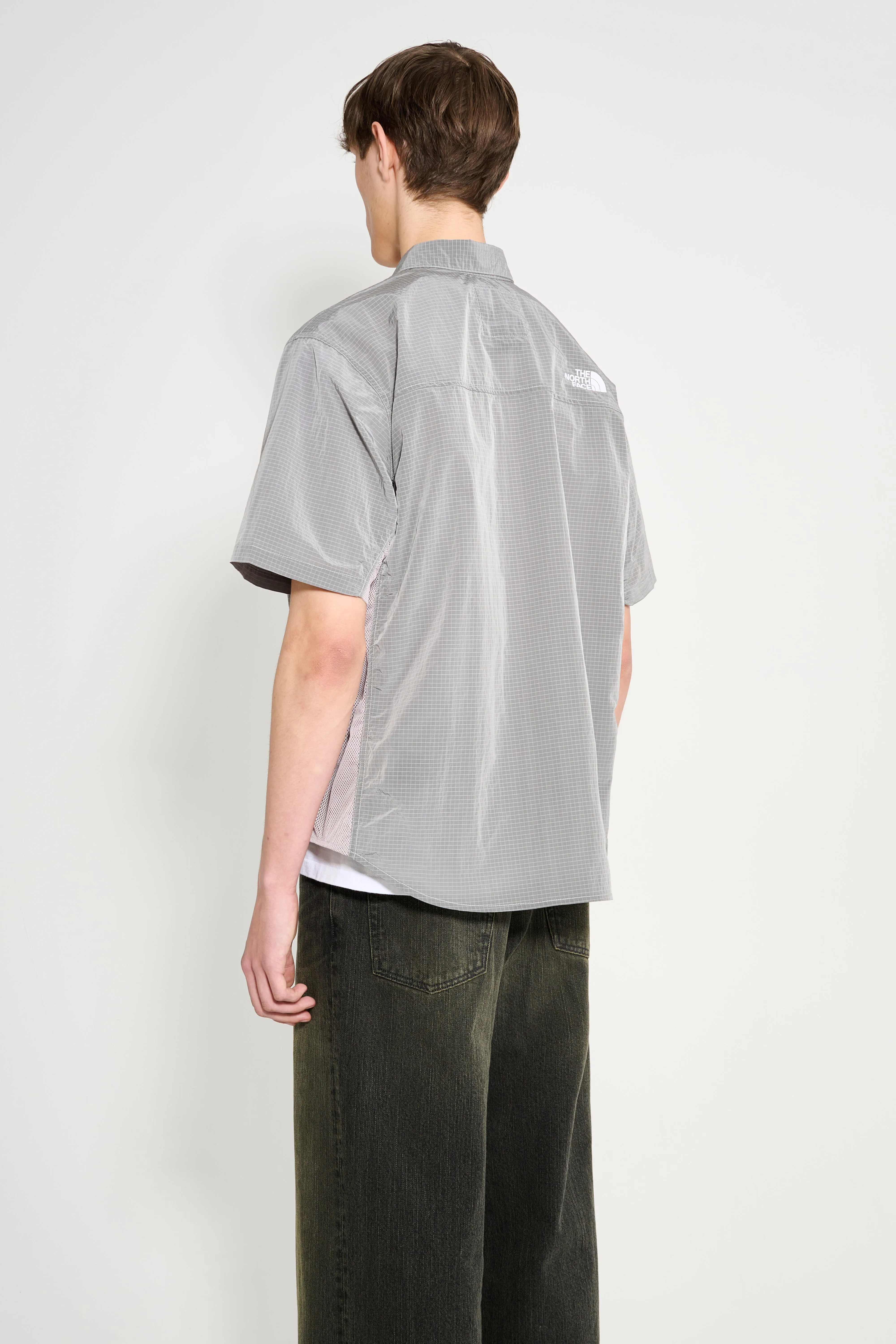 The North Face Fabric Mix Short Sleeve Shirt High Rise Grey sold by Tres Bien product image thumbnail 3